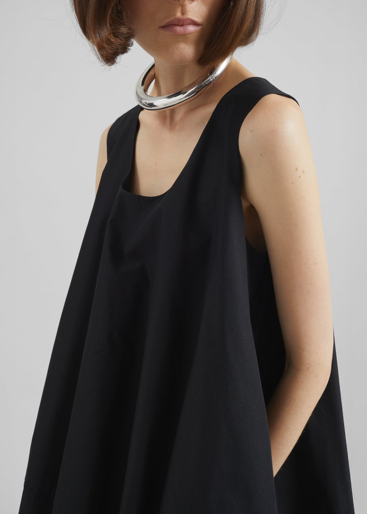 Delane Cocoon Dress - Black - 5