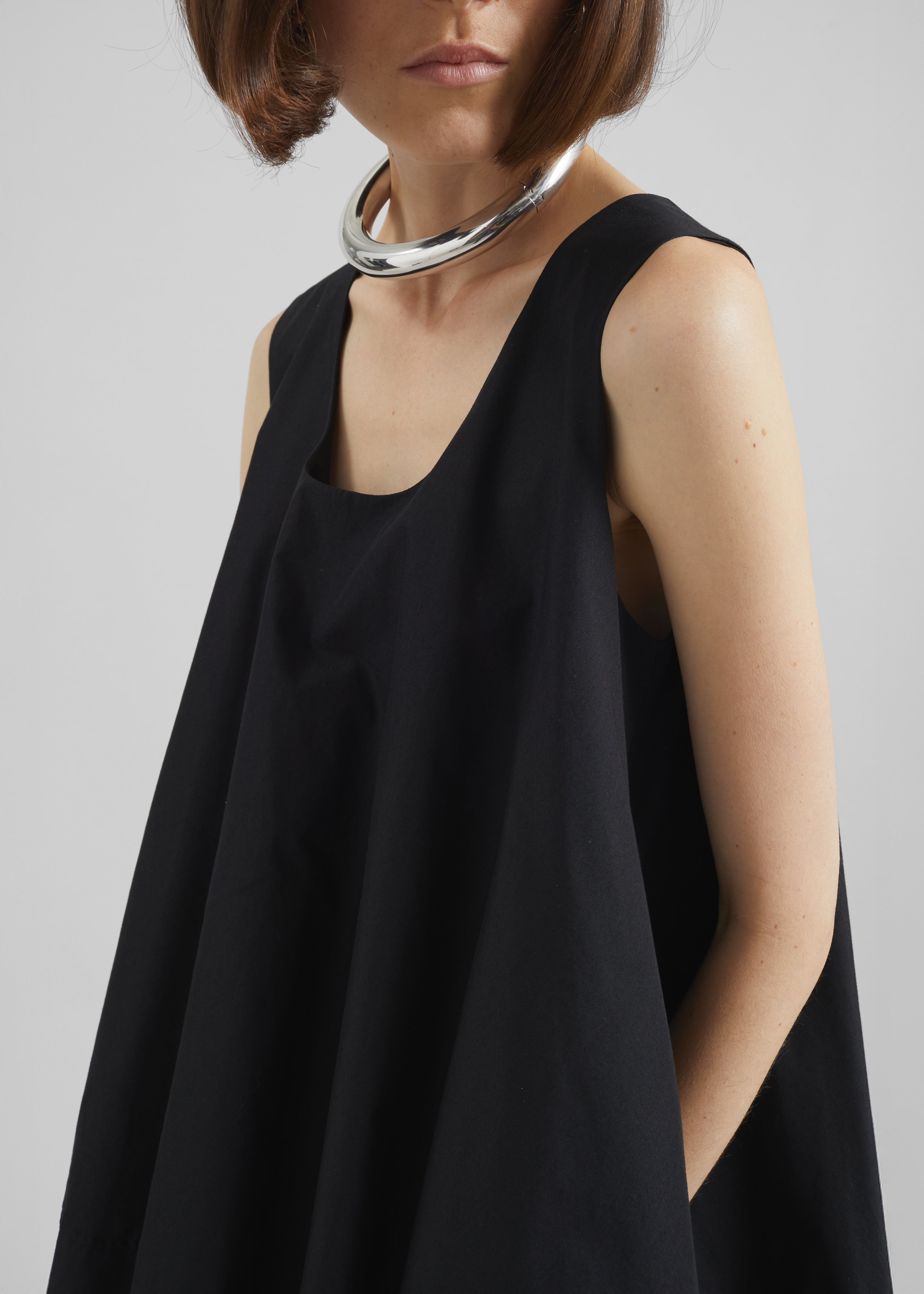 Delane Cocoon Dress - Black - 5