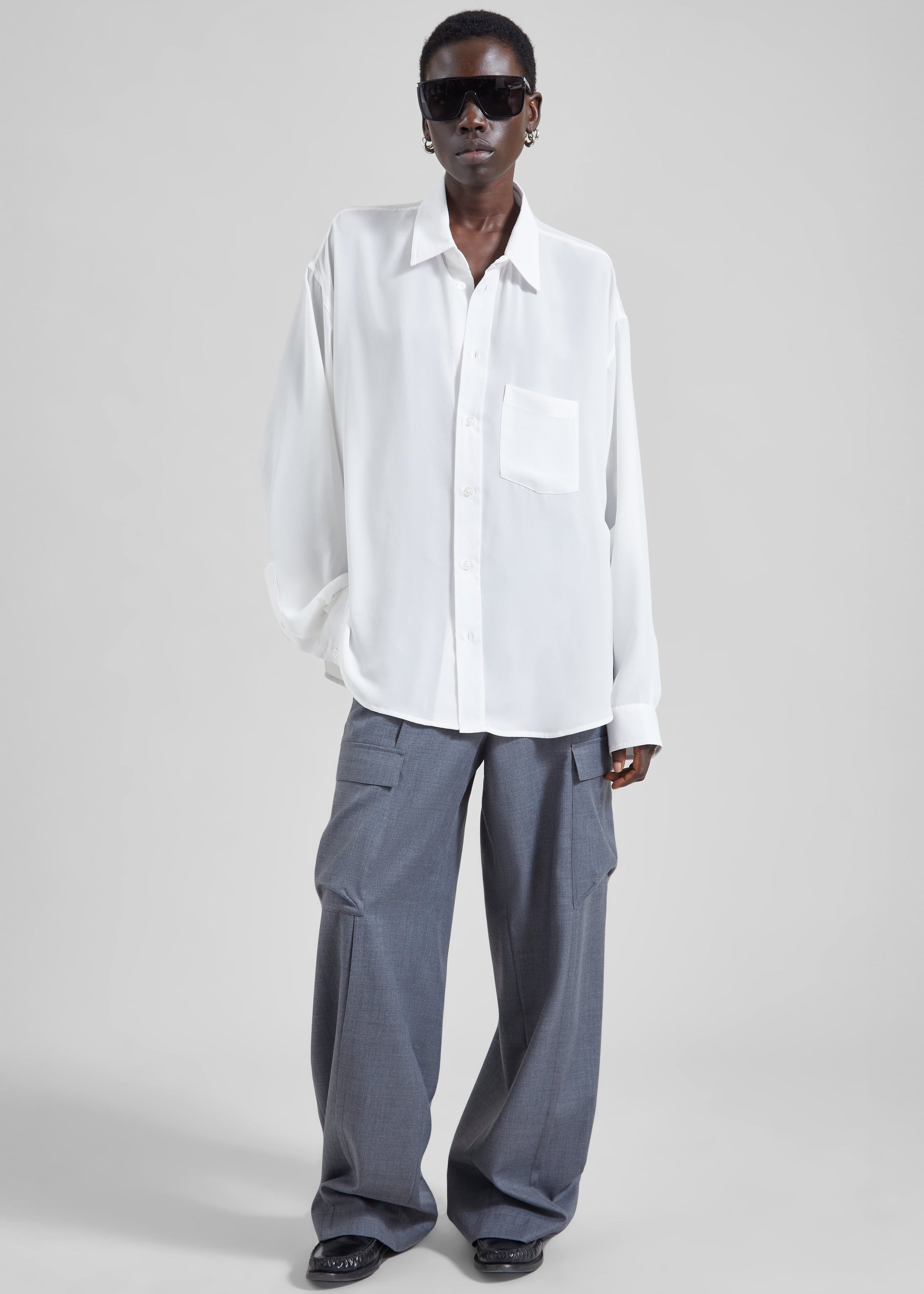 Shop the look image for Delian Cargo Pants - Grey Melange