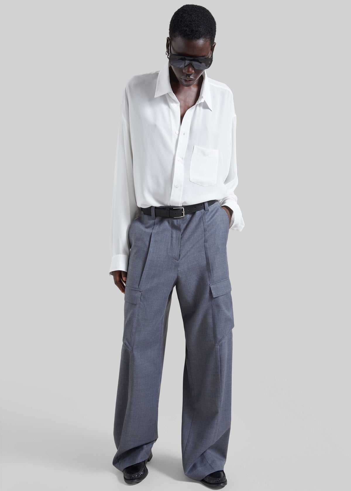 Delian Cargo Pants - Grey Melange