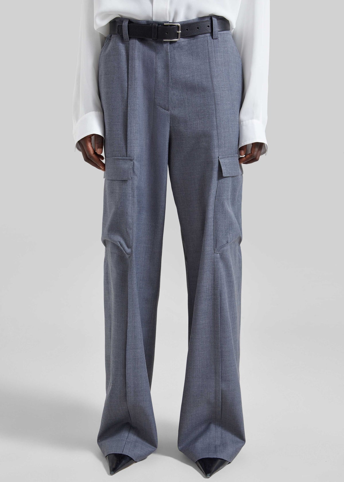 Delian Cargo Pants - Grey Melange
