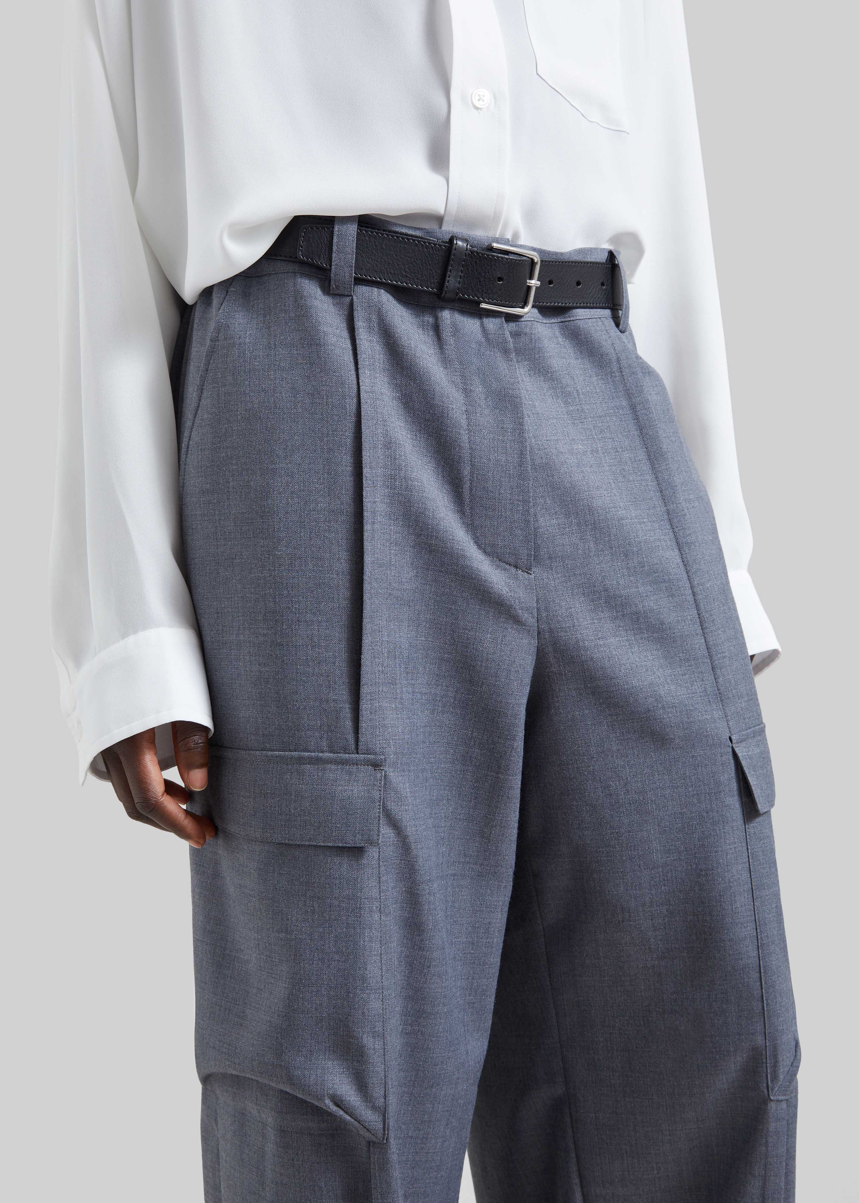 Delian Cargo Pants - Grey Melange