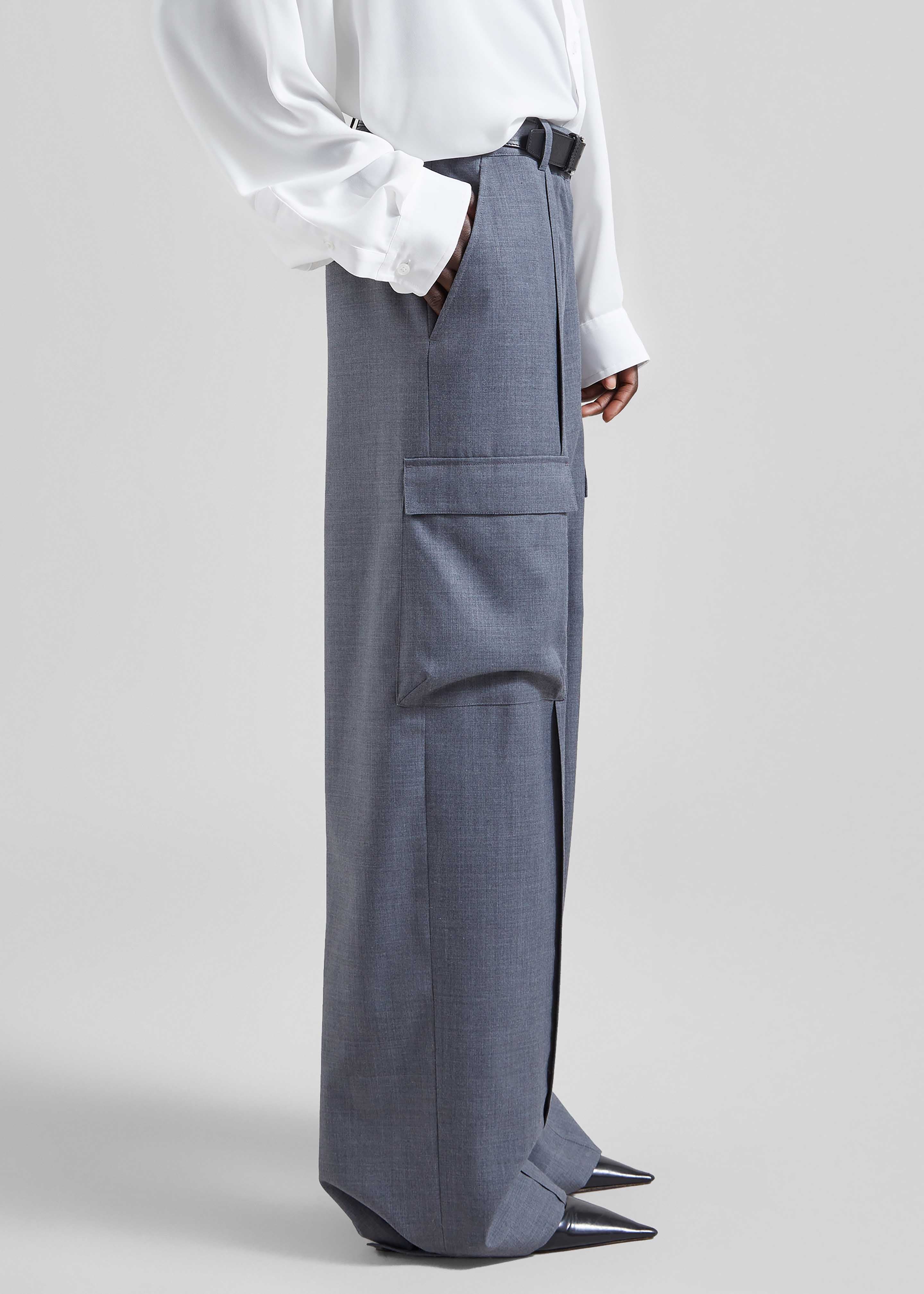 Delian Cargo Pants - Grey Melange