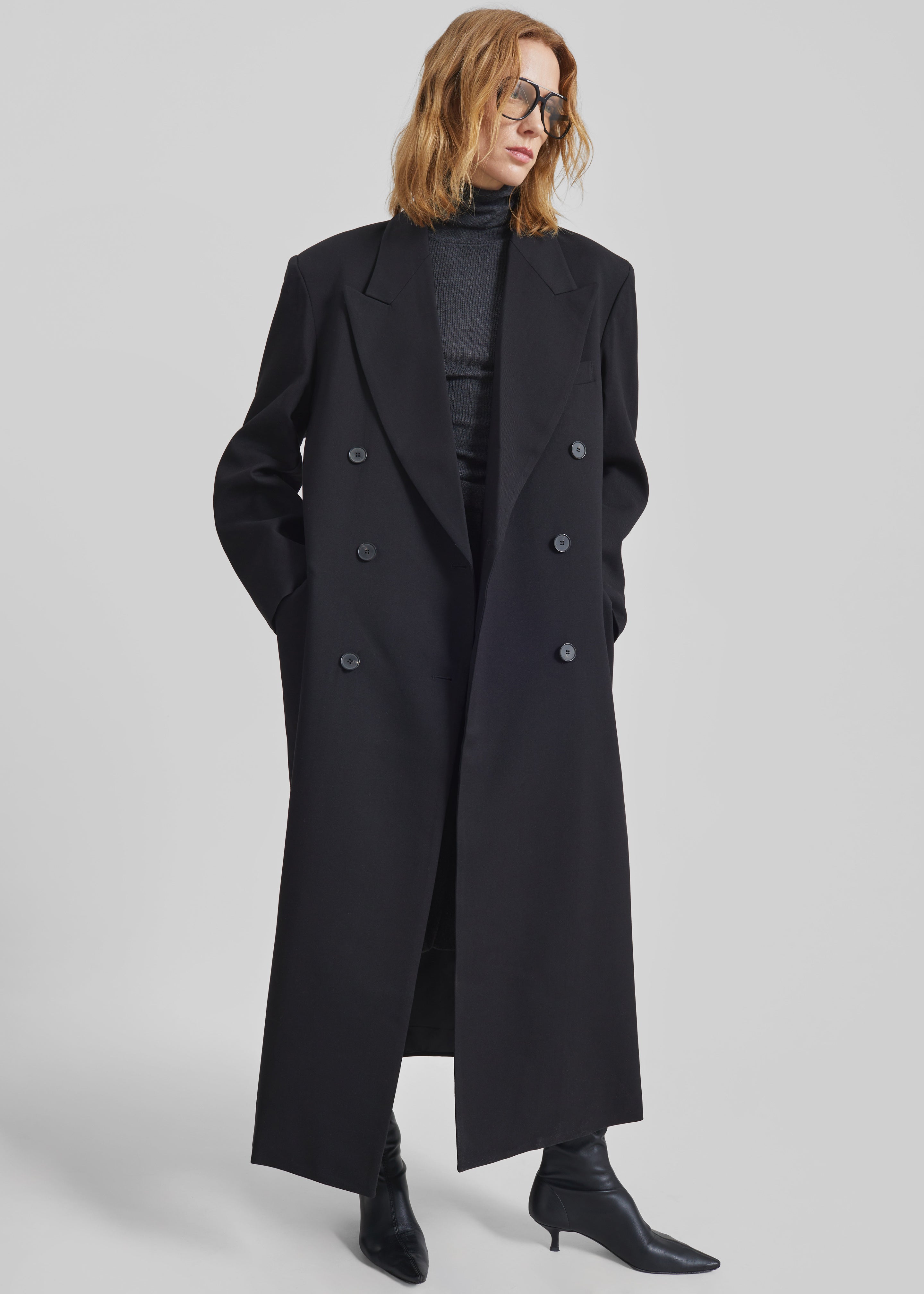 Jane Long Coat - Black – The Frankie Shop Europe