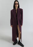 Delphina Long Coat - Burgundy