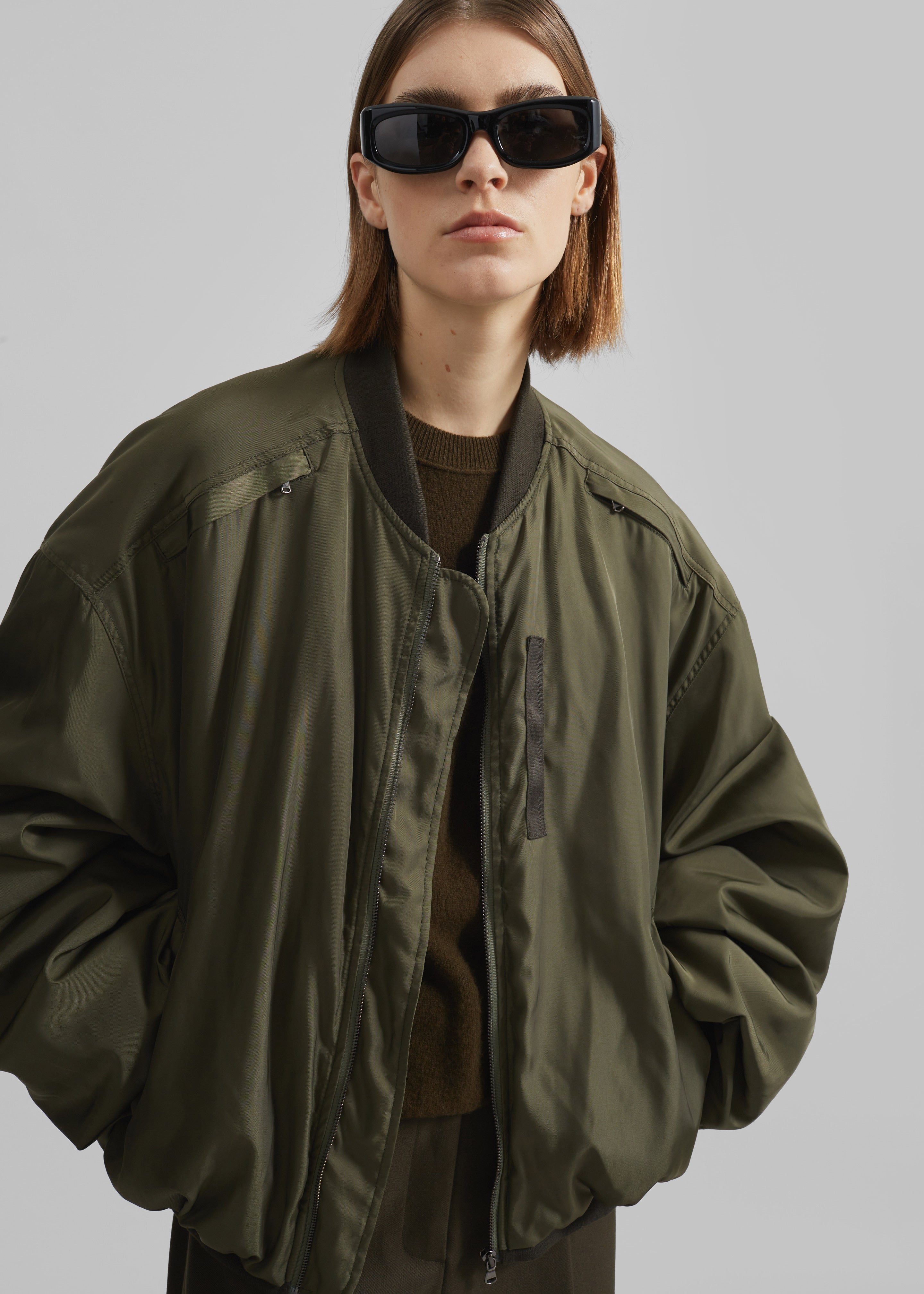 Delso Bomber Jacket - Khaki - 3