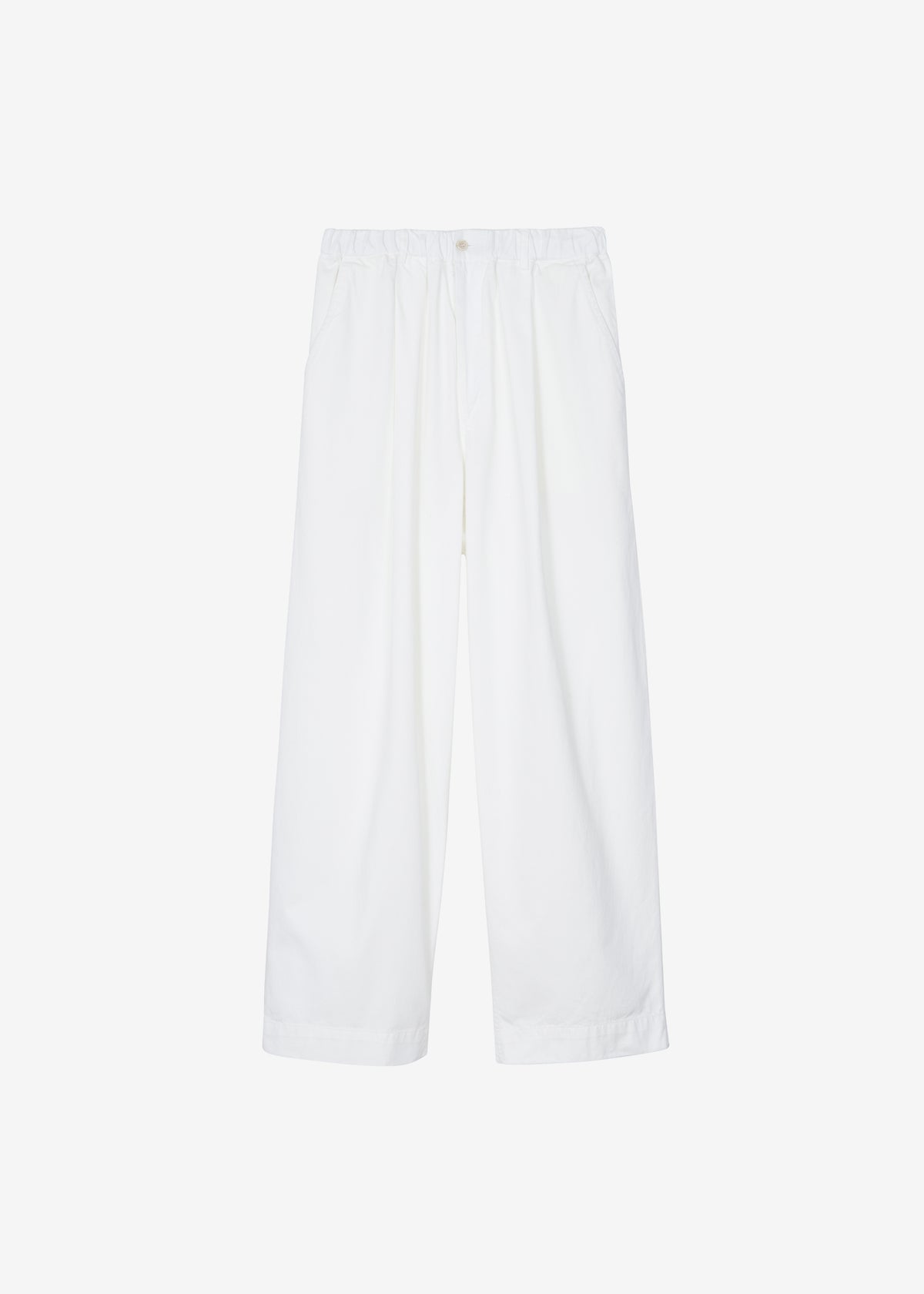 Denaye Cotton Barrel Leg Pants - White - 8