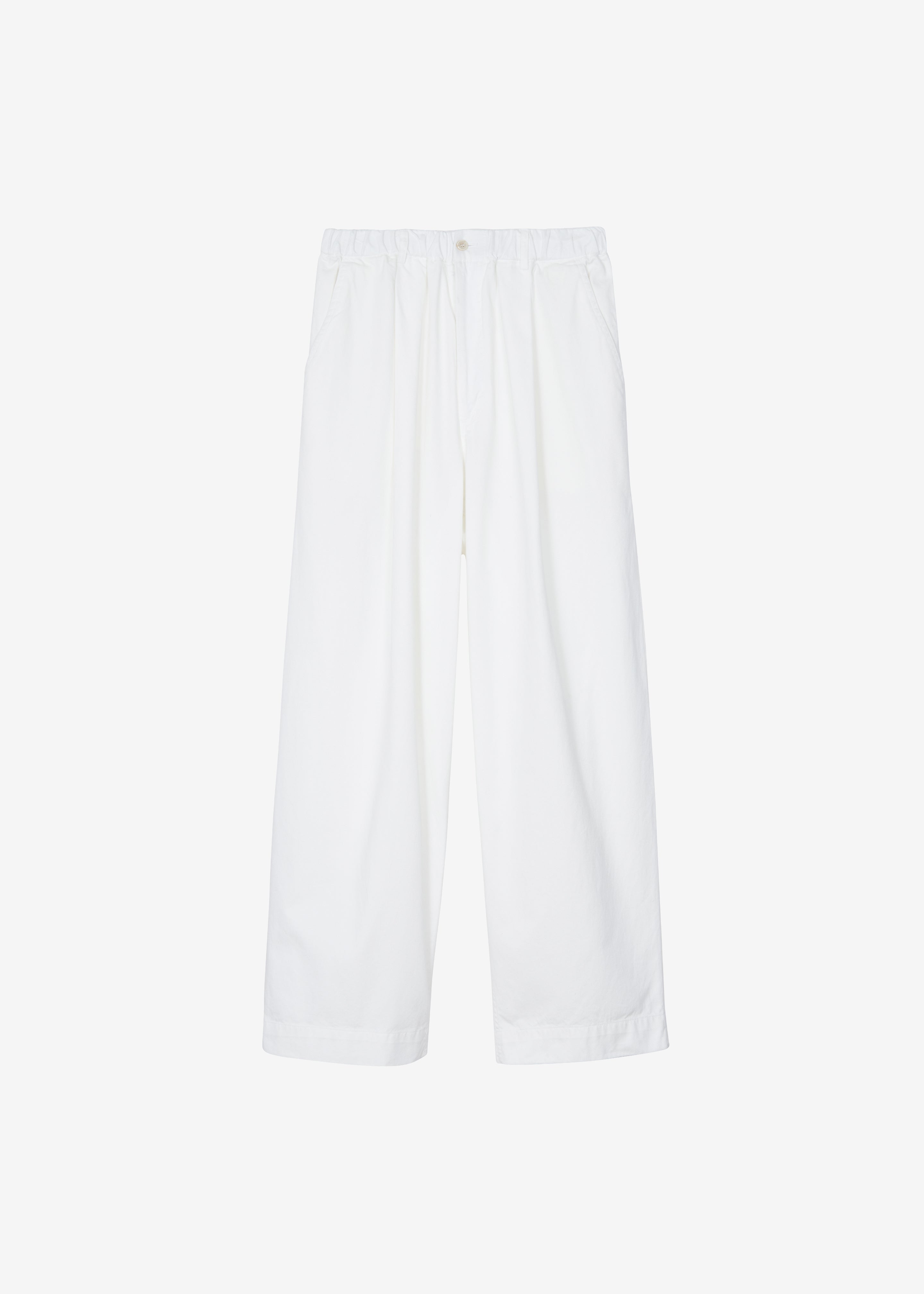 Denaye Cotton Barrel Leg Pants - White - 8
