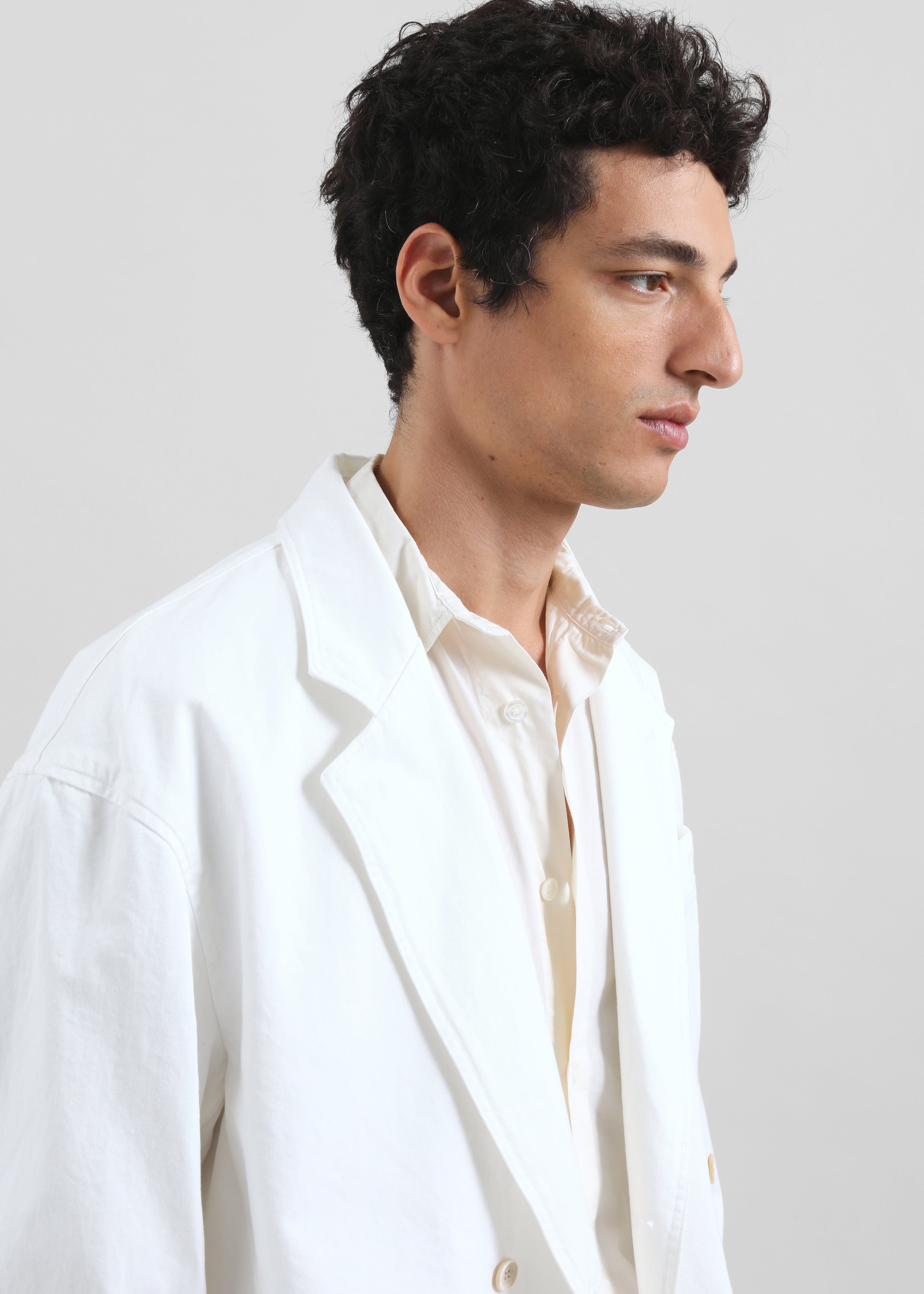 Denaye Cotton Blazer - White - 6