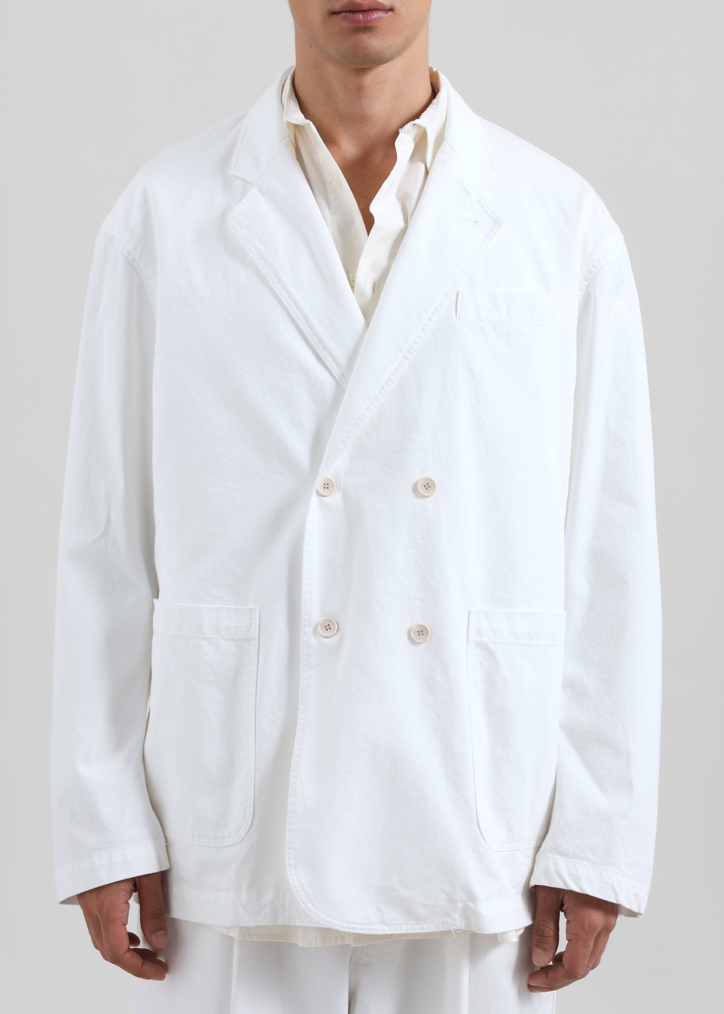 Denaye Cotton Blazer - White - 7