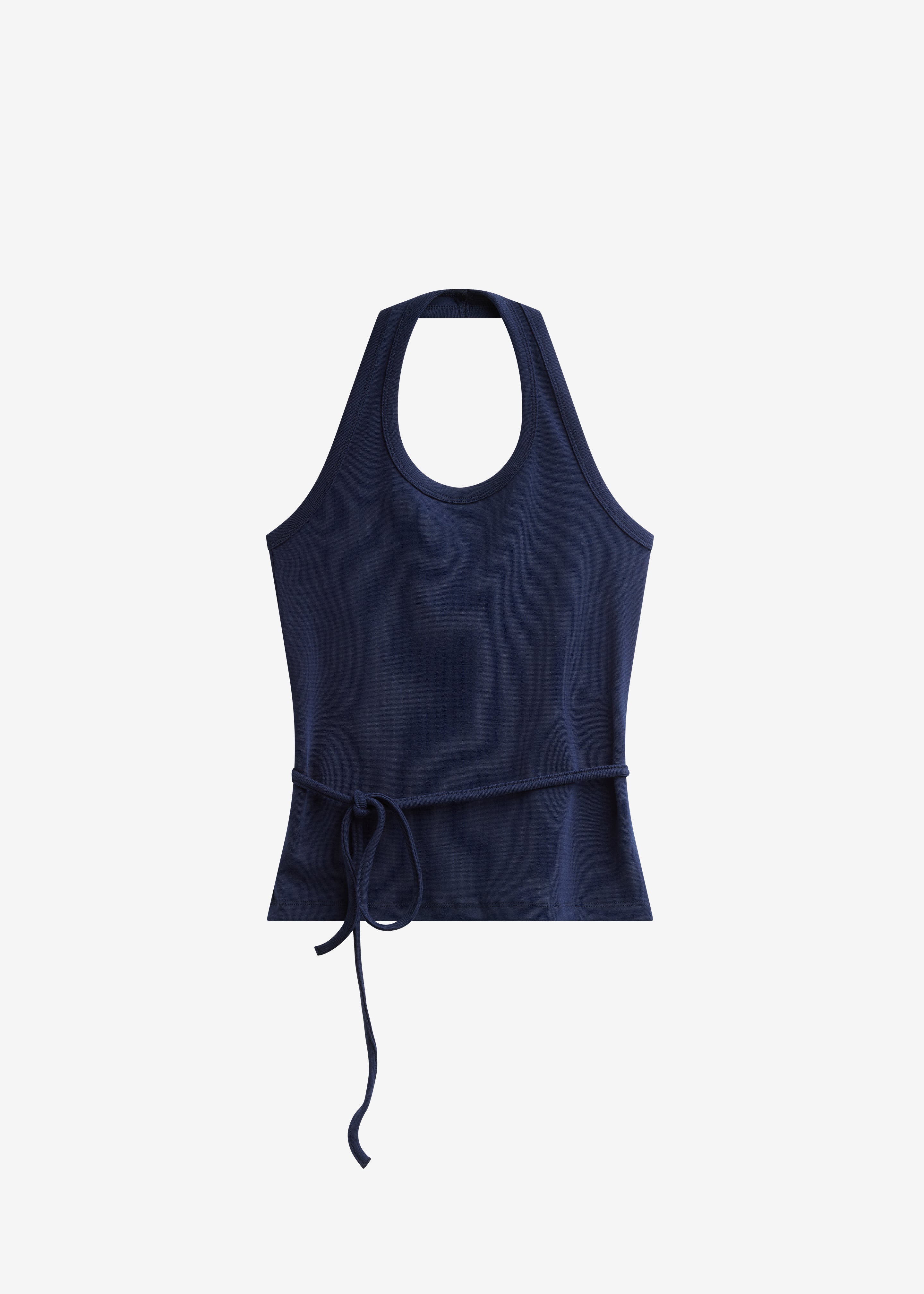 Denia Halter Tie Top - Navy - 8