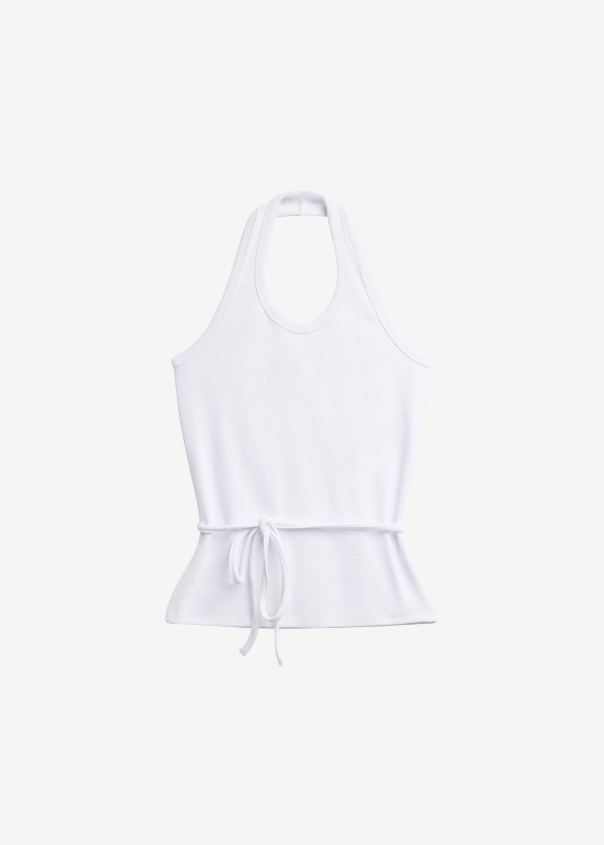 Denia Halter Tie Top - White - 7