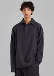 Dennis Drawstring Polo - Charcoal