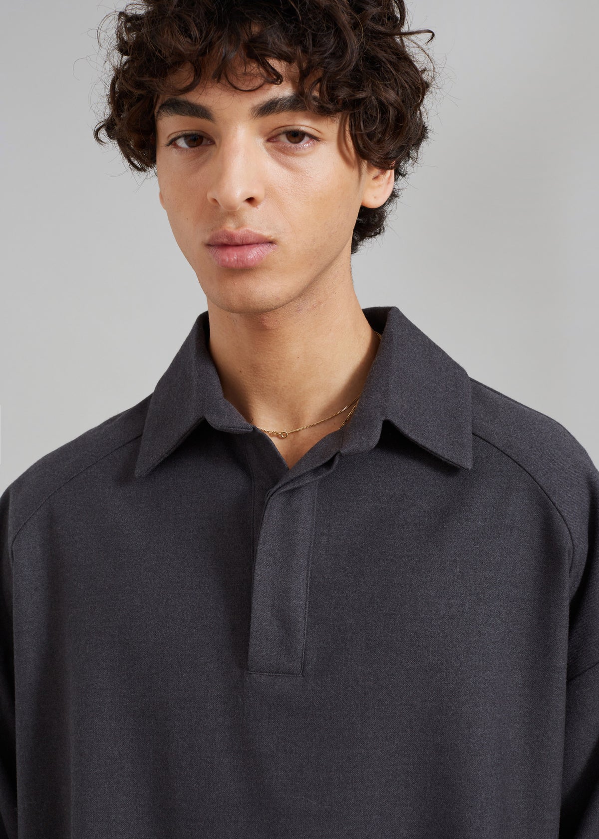 Dennis Drawstring Polo - Charcoal - 3