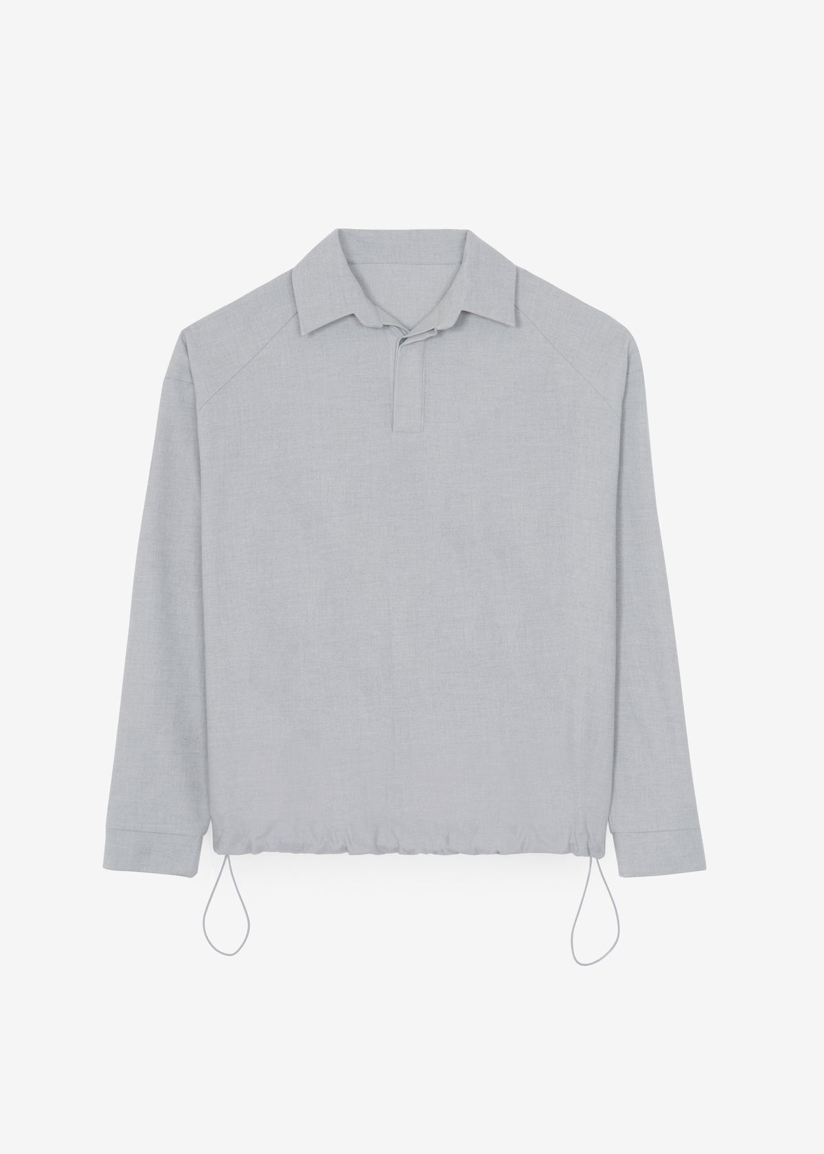 Dennis Drawstring Polo - Light Grey - 8