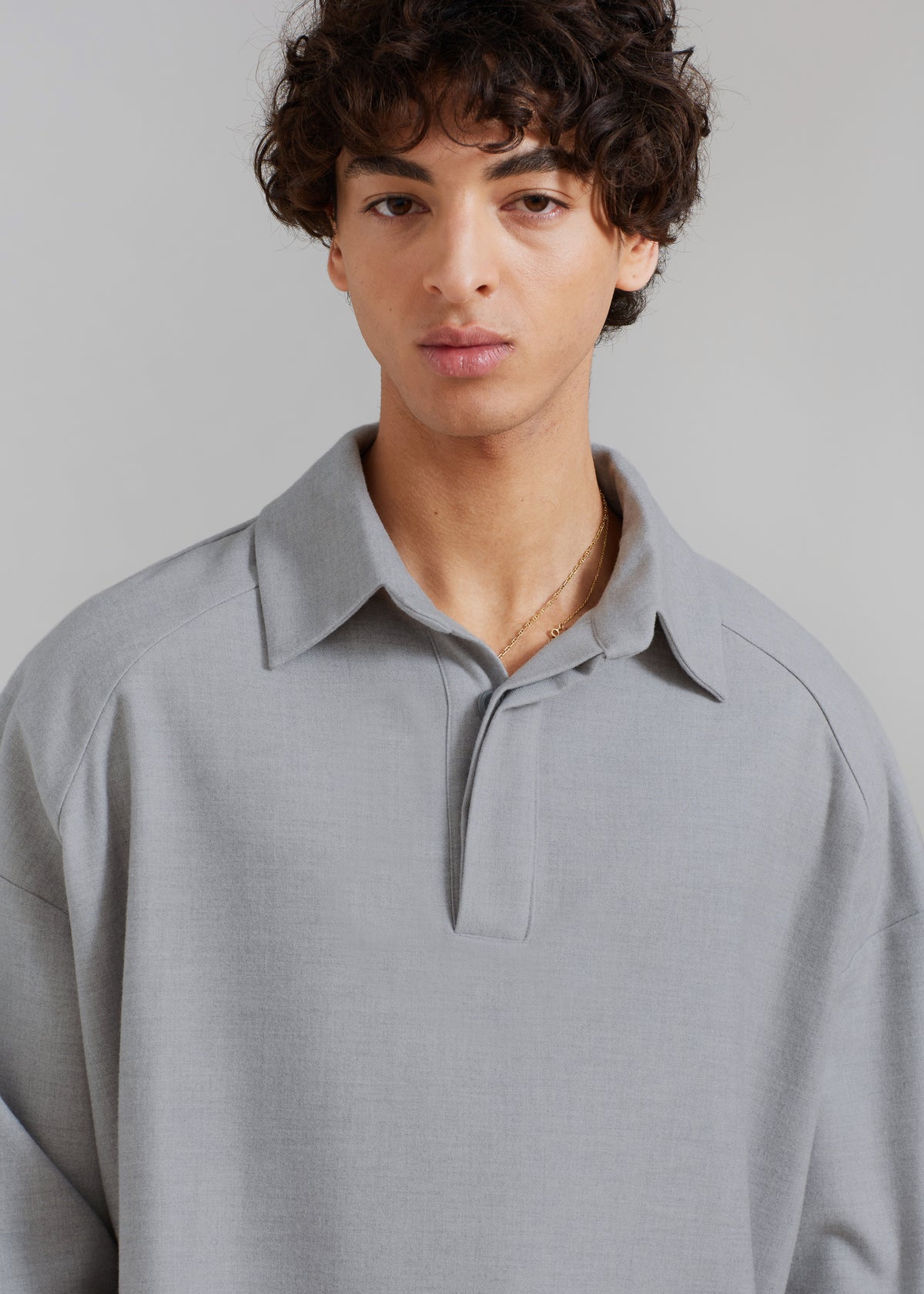 Dennis Drawstring Polo - Light Grey - 6