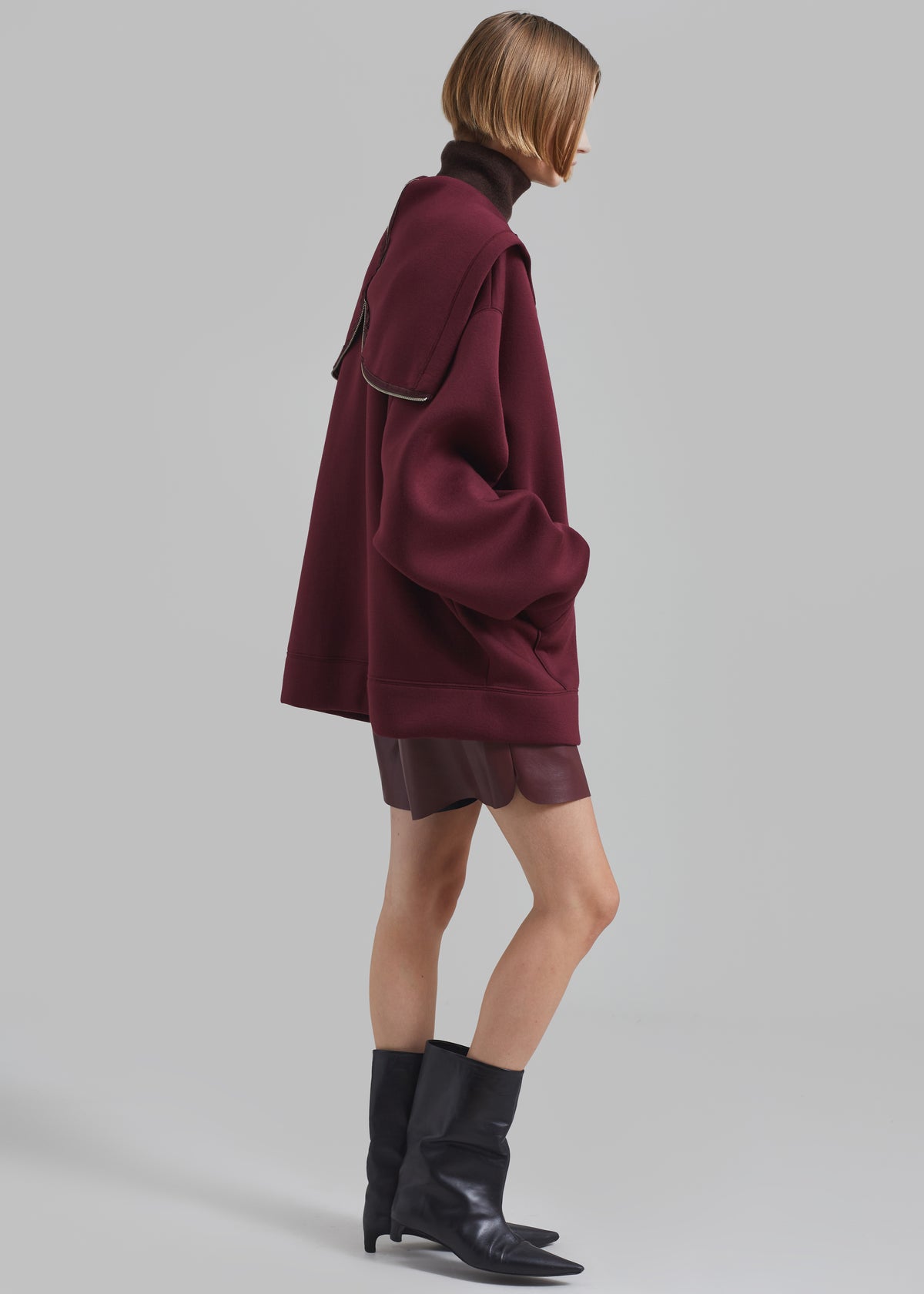 Denton Oversized Hoodie - Burgundy - 6