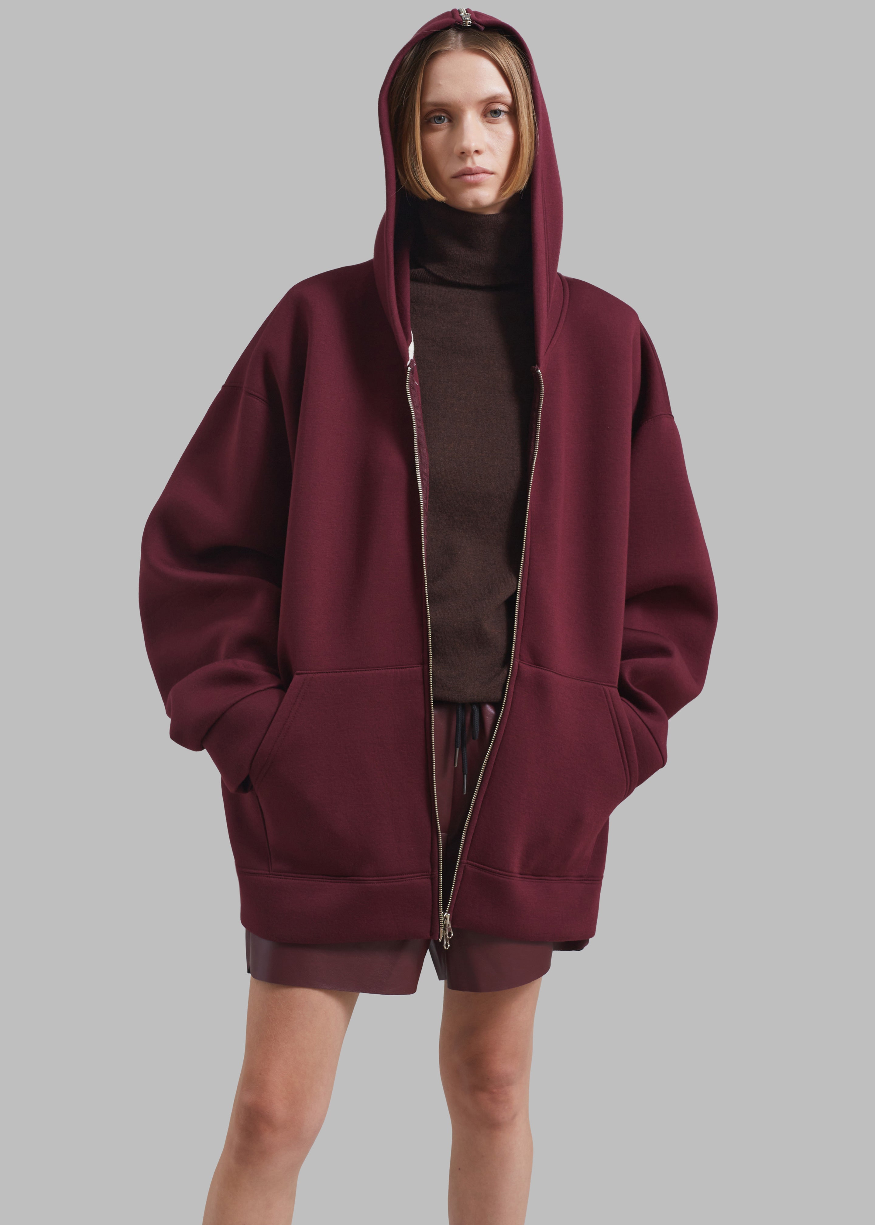 Denton Oversized Hoodie Burgundy Frankie Shop Europe