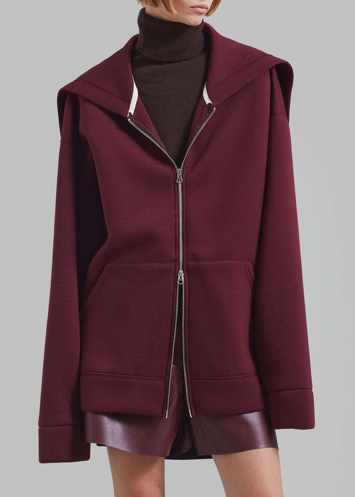 Denton Oversized Hoodie - Burgundy - 4