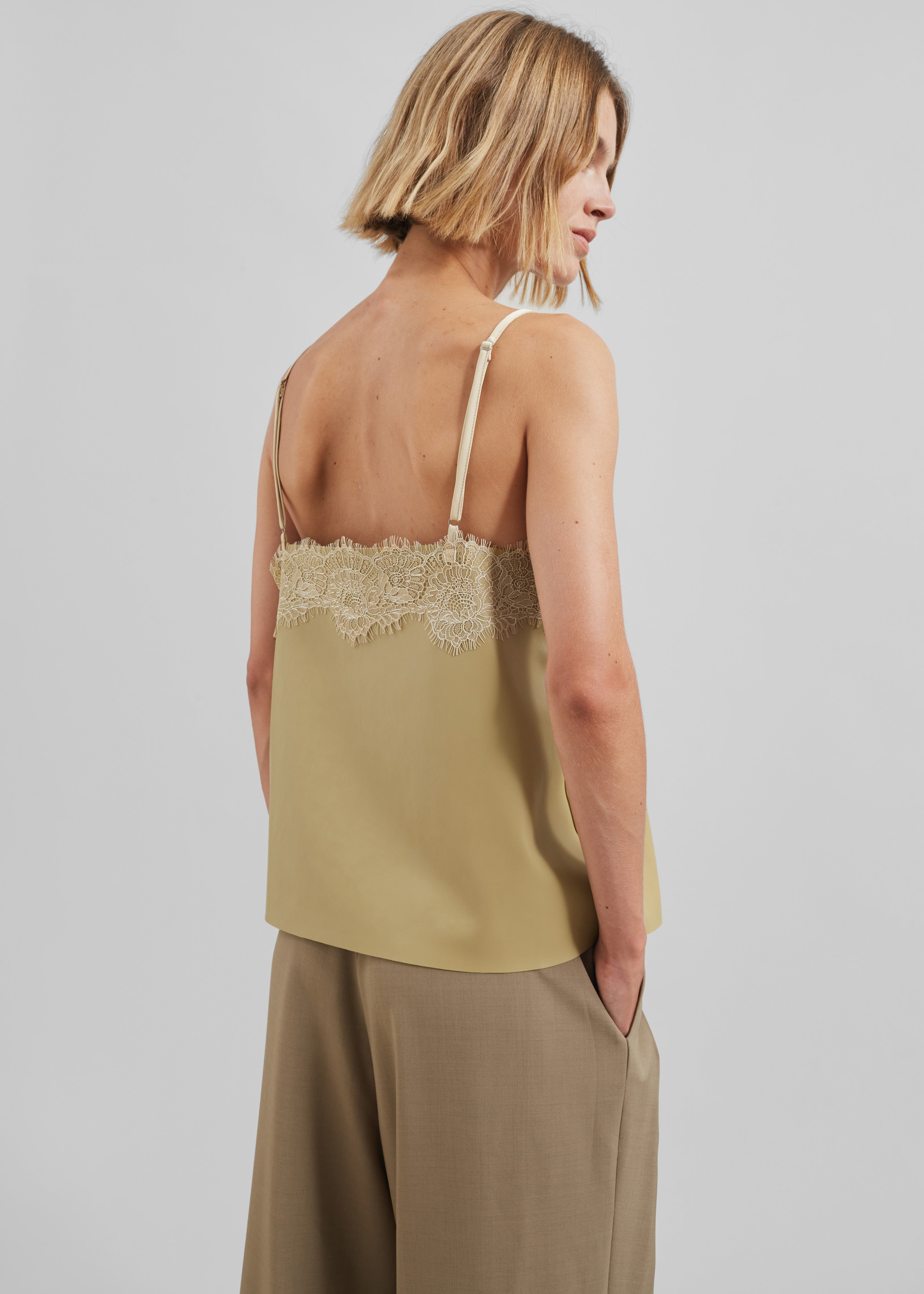 Desirae Lace Top - Pale Yellow - 6