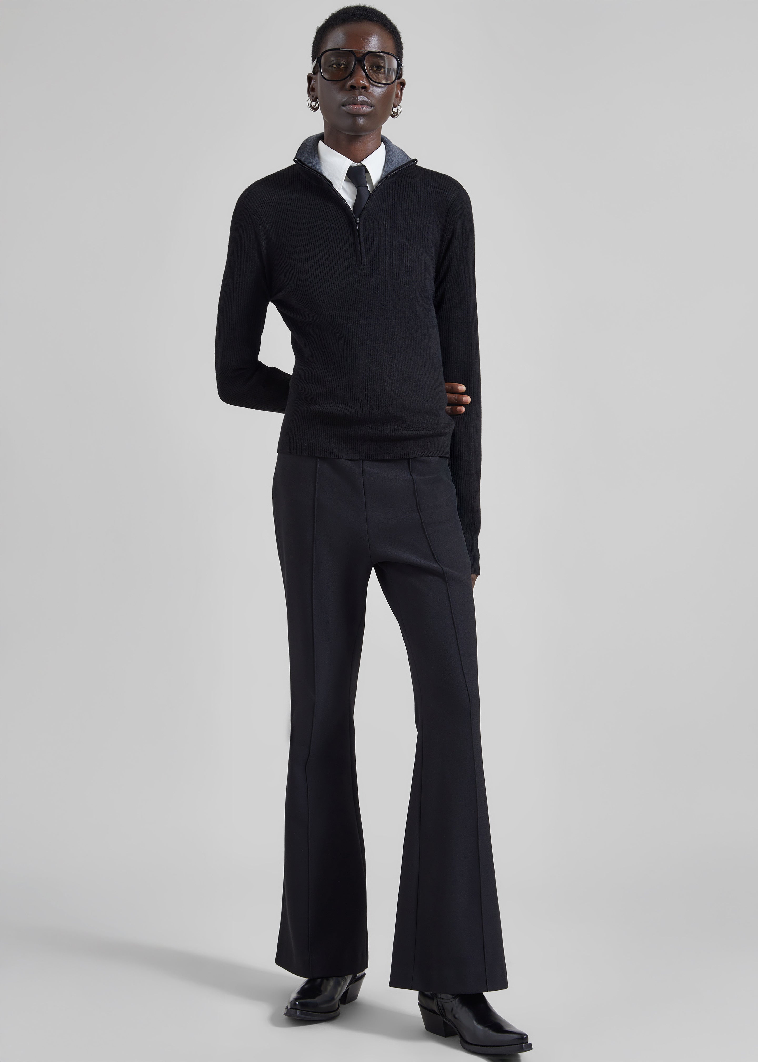 Dessa Flared Pants - Black - 1