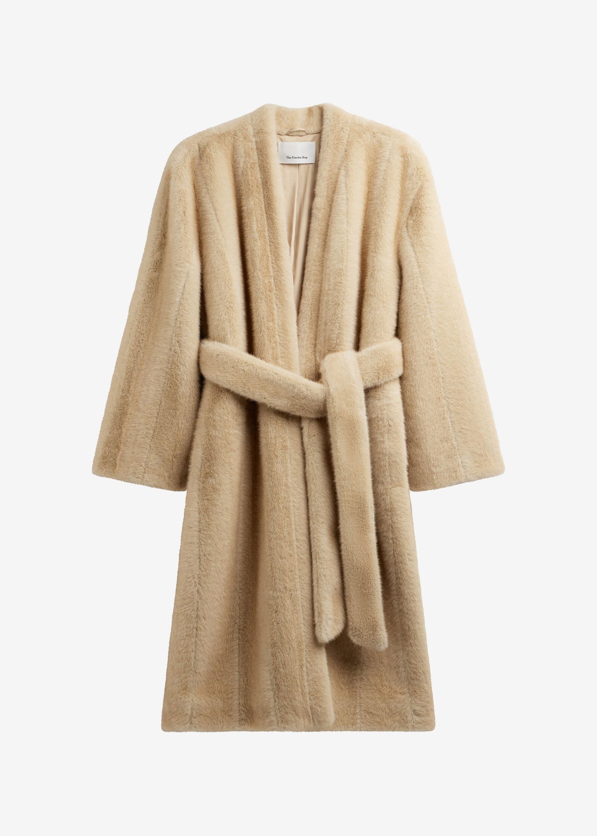 Destiny Padded Faux Fur Coat - Beige - 8