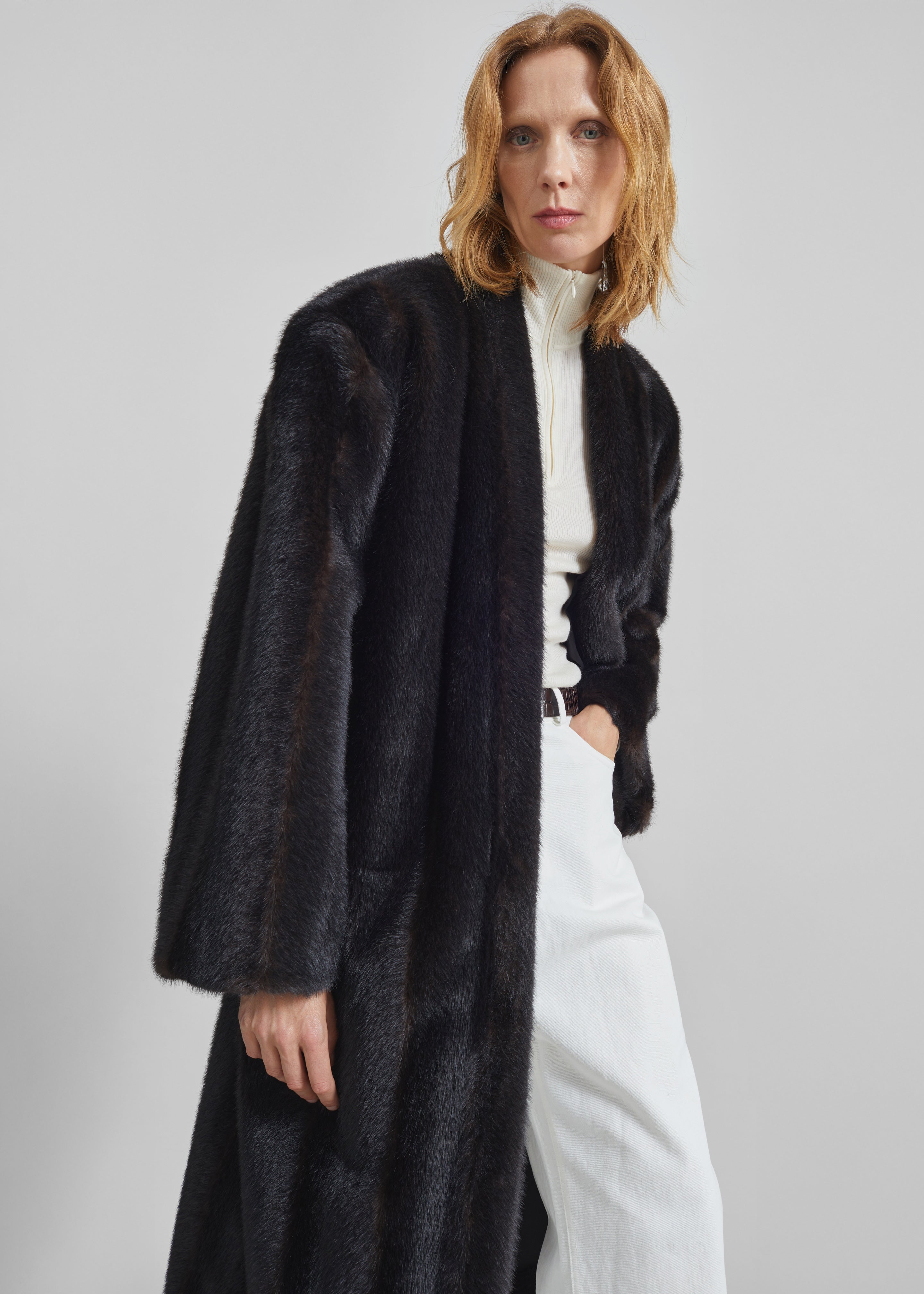 Destiny Padded Faux Fur Coat - Brown - 4