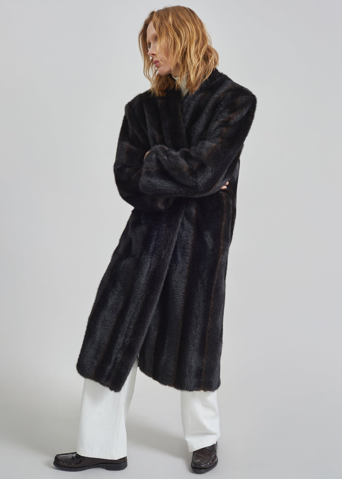 Destiny Padded Faux Fur Coat - Brown - 7