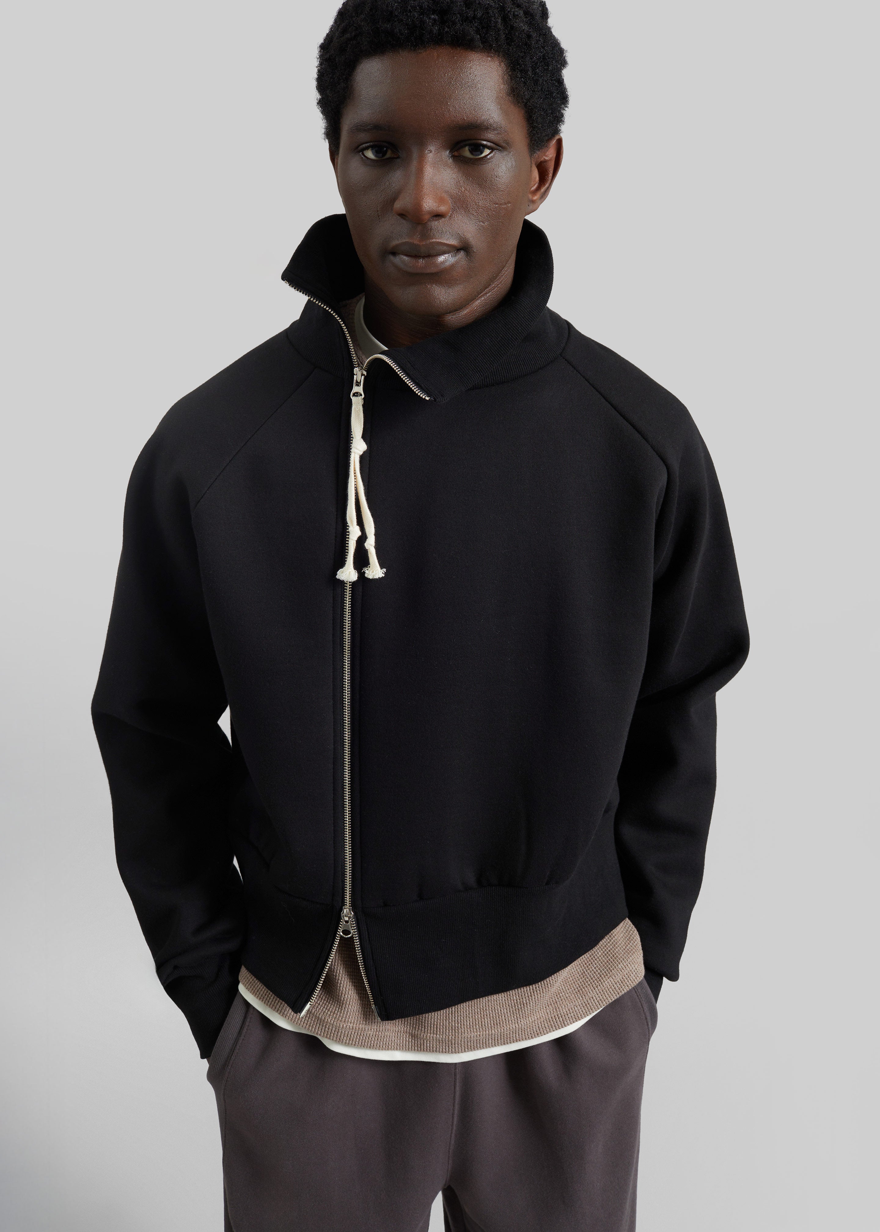 Dexter Off-Center Zip Jacket - Black - 7