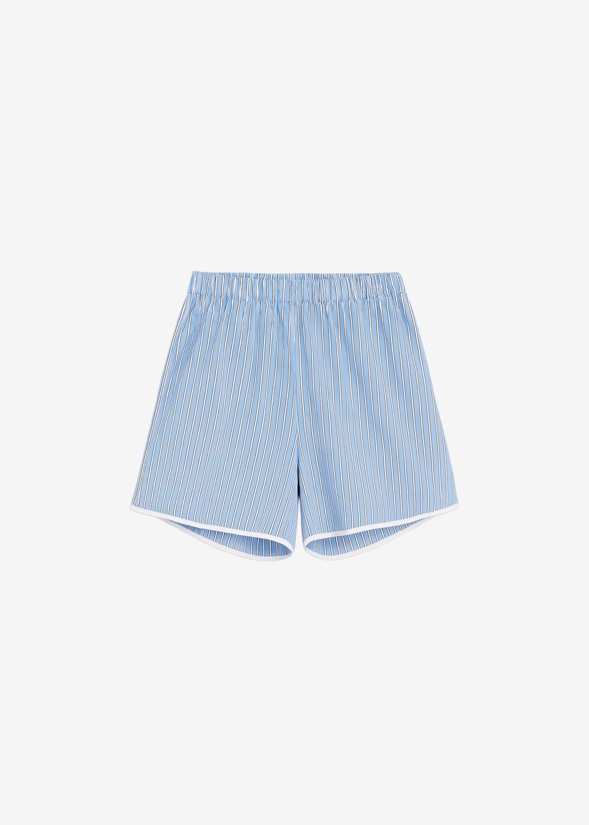 Deya Fluid Mini Boxer Shorts - Blue/White Stripe - 7