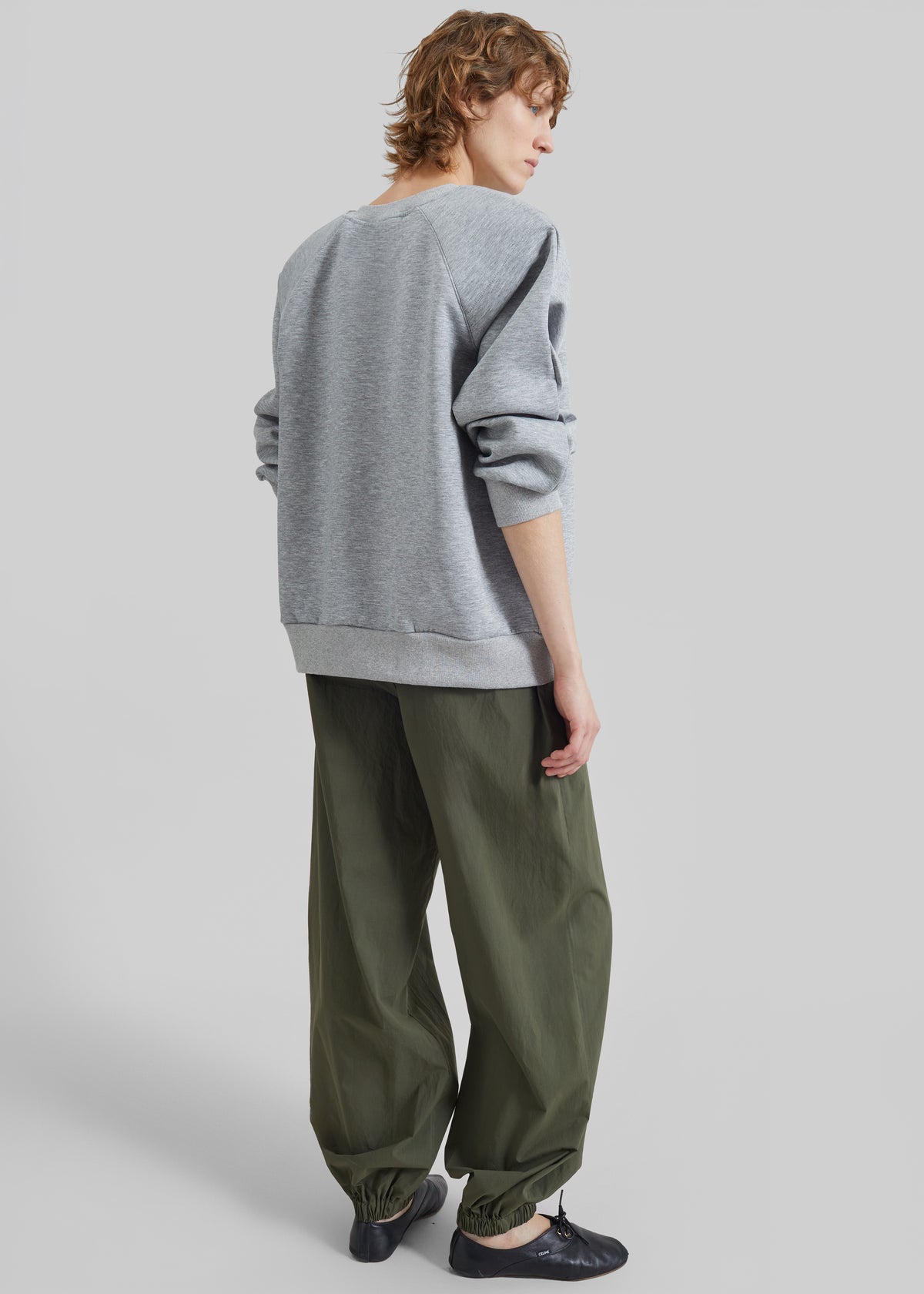Leian Neoprene Padded Sweatshirt - Grey Melange