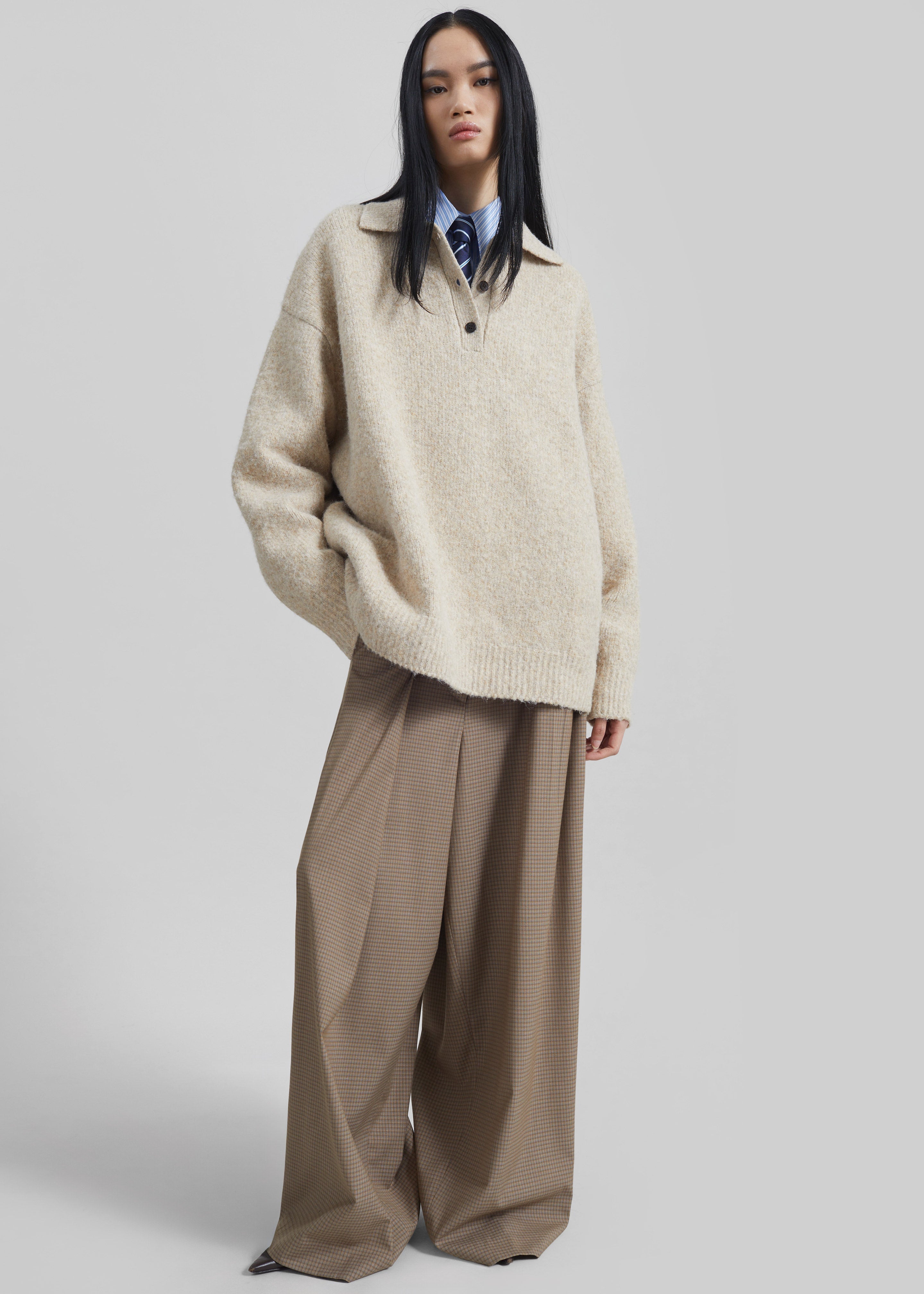 Dienne Polo Sweater - Beige - 5