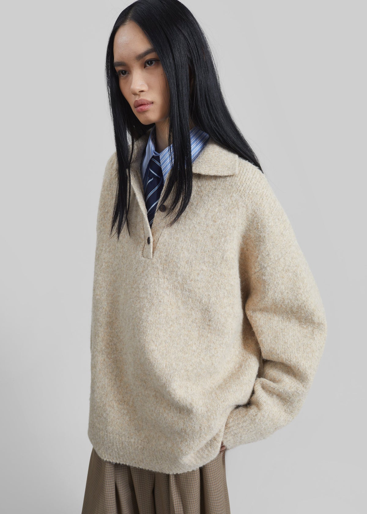 Dienne Polo Sweater - Beige - 4