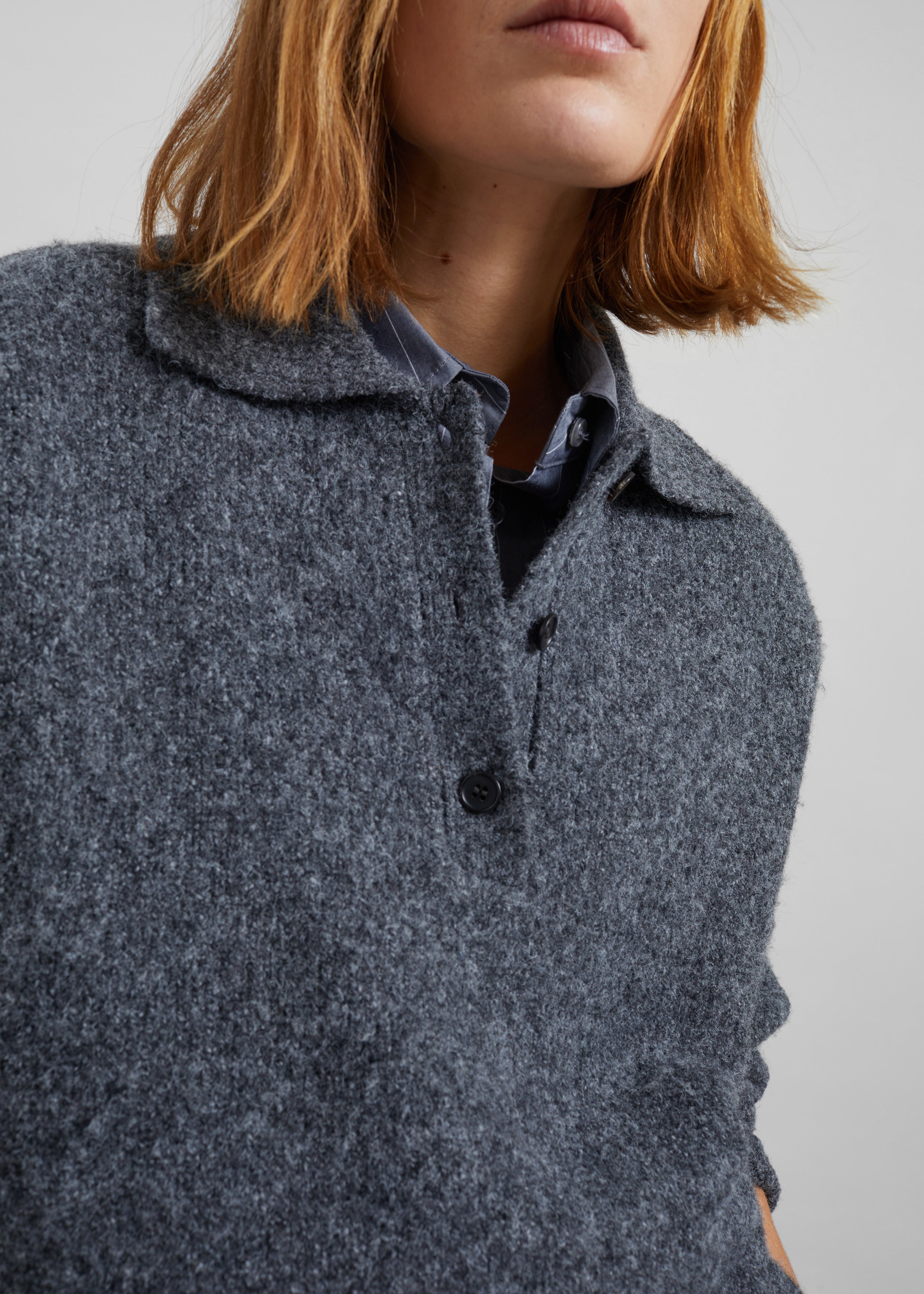 Dienne Polo Sweater - Grey - 7
