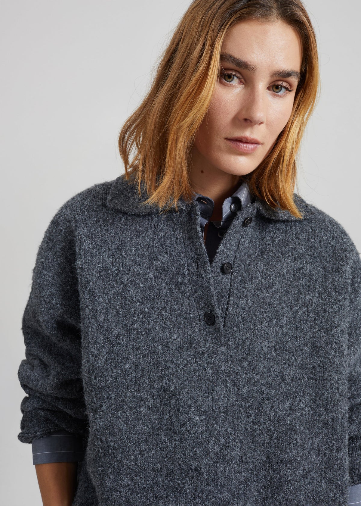 Dienne Polo Sweater - Grey - 4