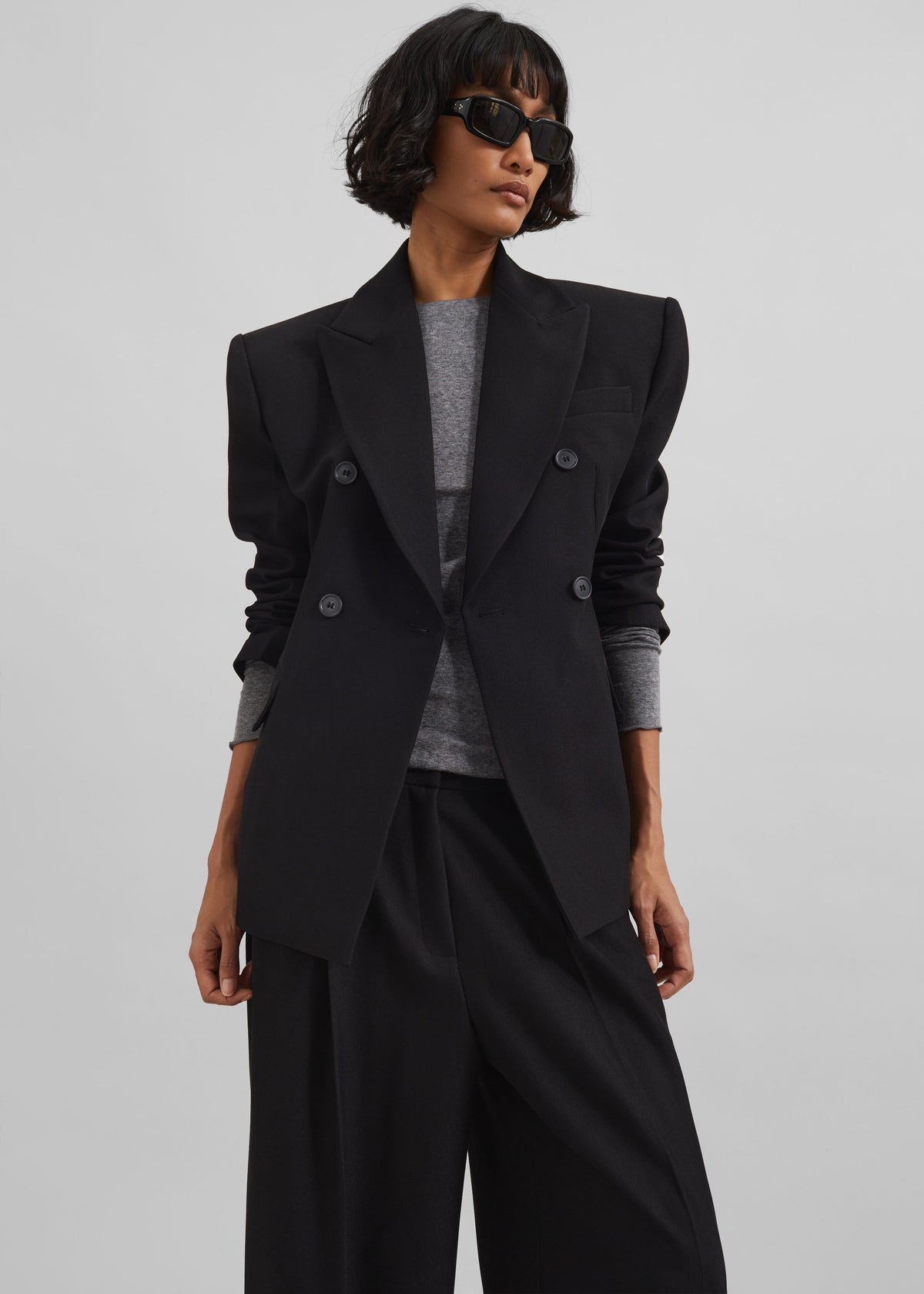Doyer Cinched Blazer - Black - 1
