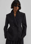 Dina Double Breasted Blazer - Black