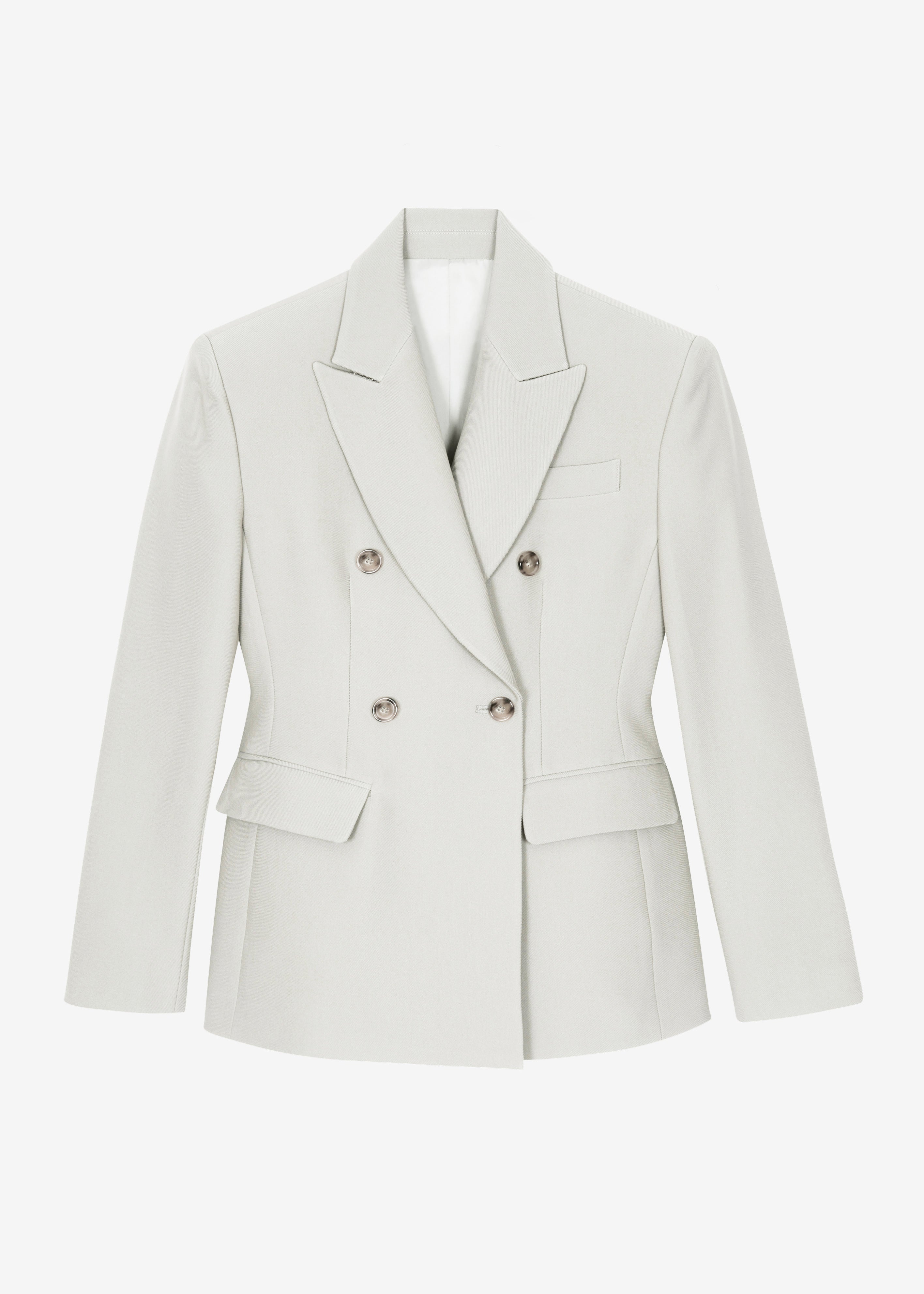 Dina Double Breasted Blazer - Cream - 7