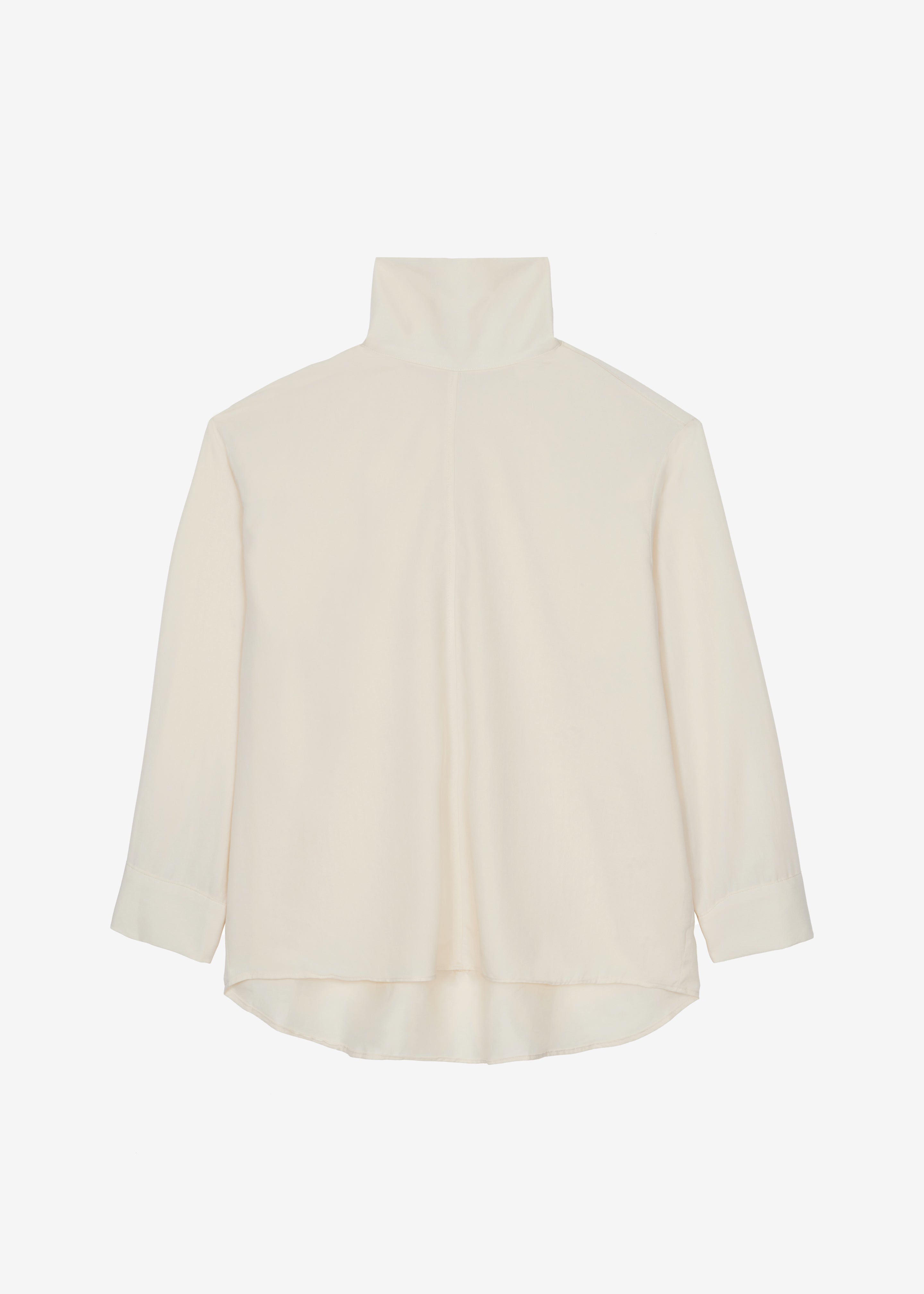 Dion Asymmetric Blouse - Beige - 10