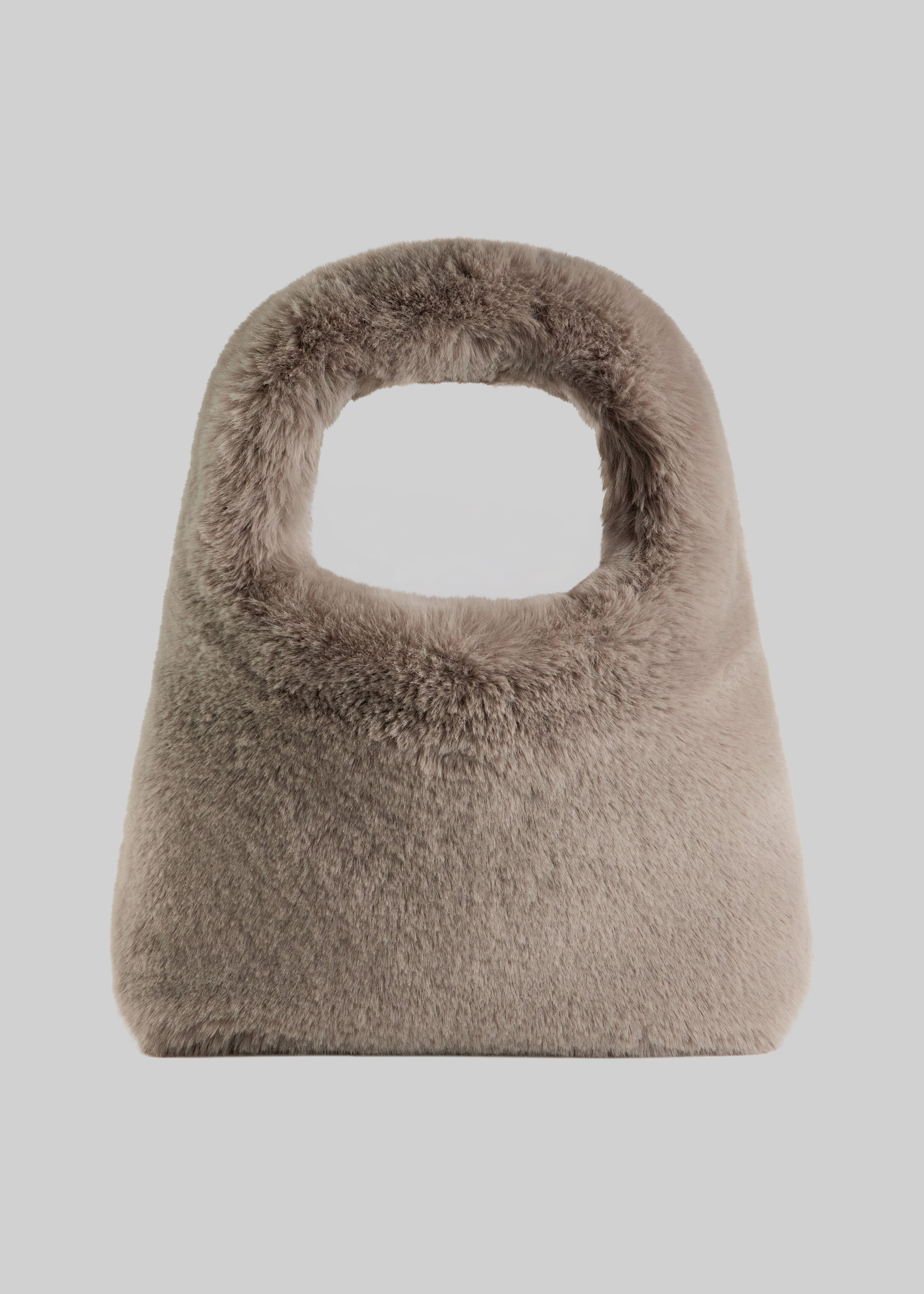Dolomia Faux Fur Bag - Light Taupe - 2