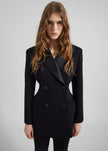 Dorotea Hourglass Smoking Blazer - Black