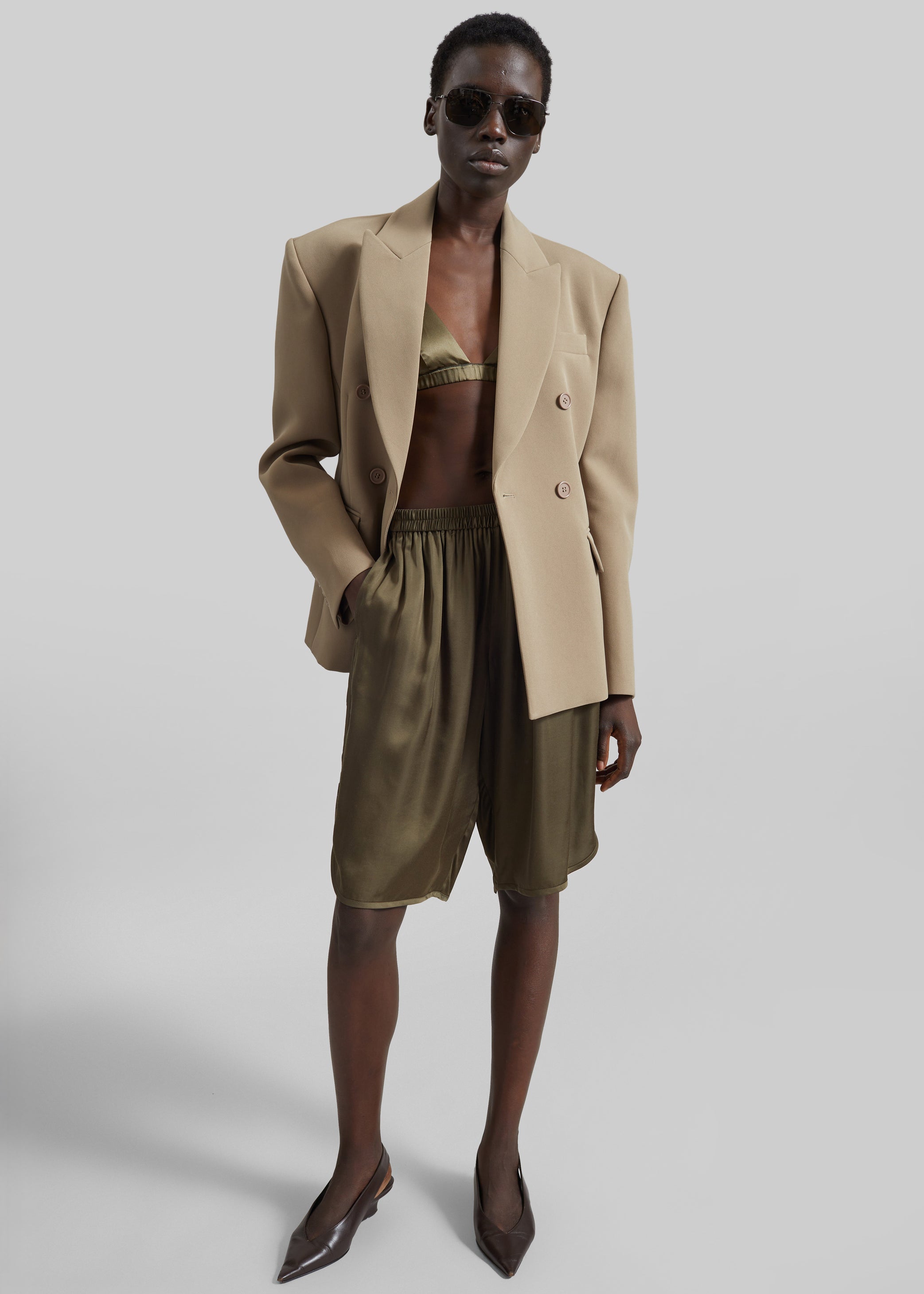 Shop the look image for Doyer Cinched Blazer - Beige