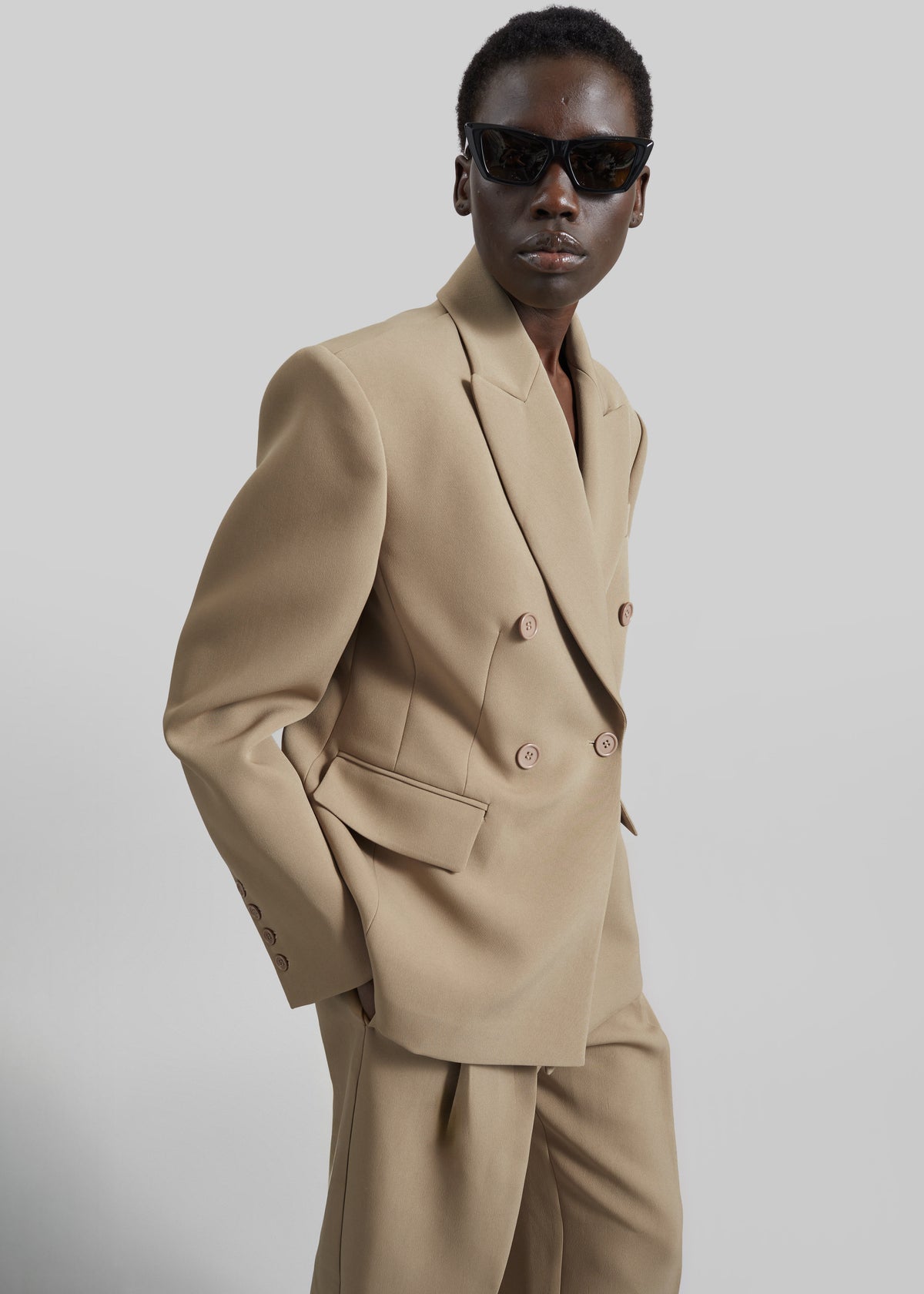 Doyer Cinched Blazer - Beige - 7