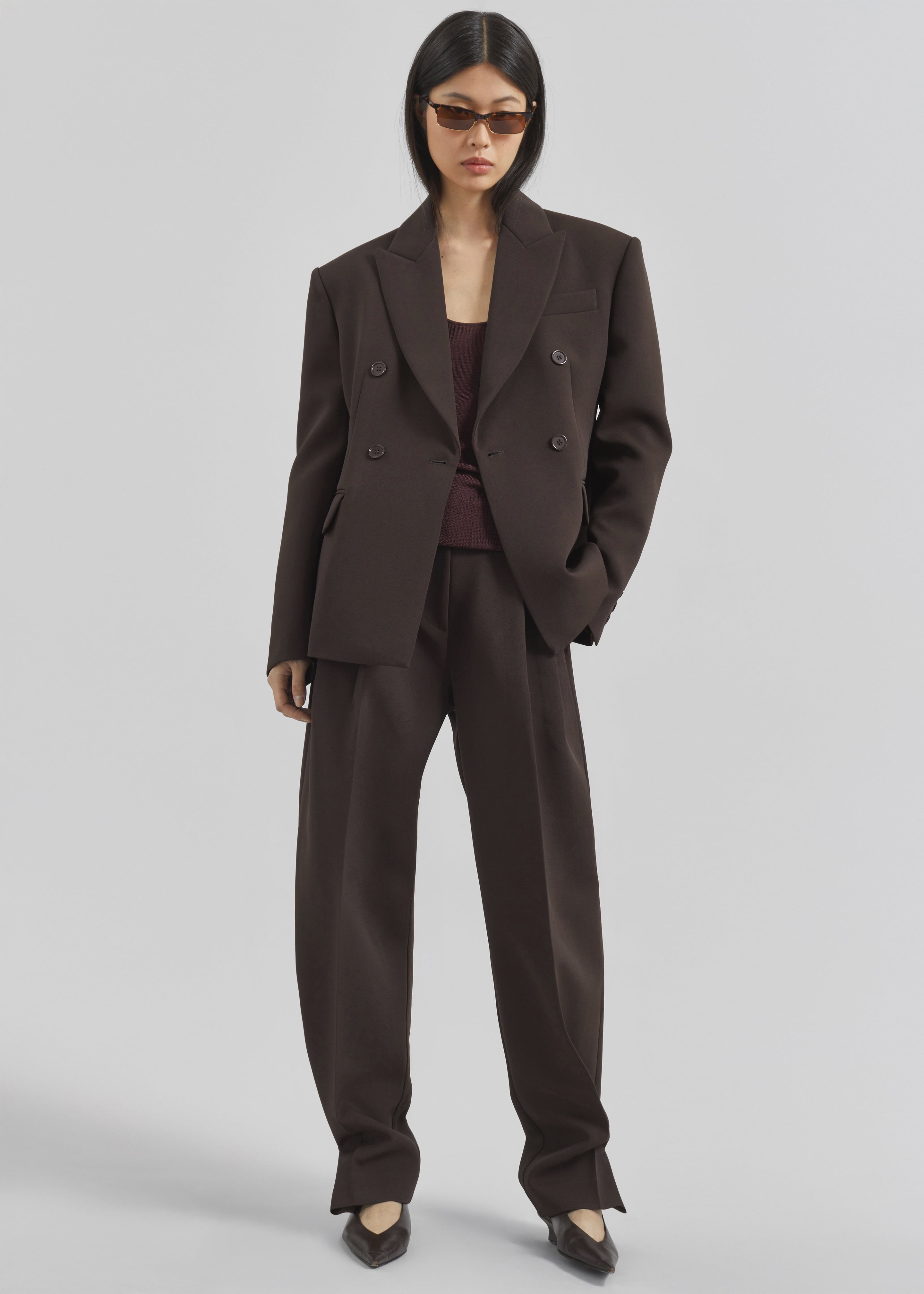 Doyer Cinched Blazer - Brown - 5