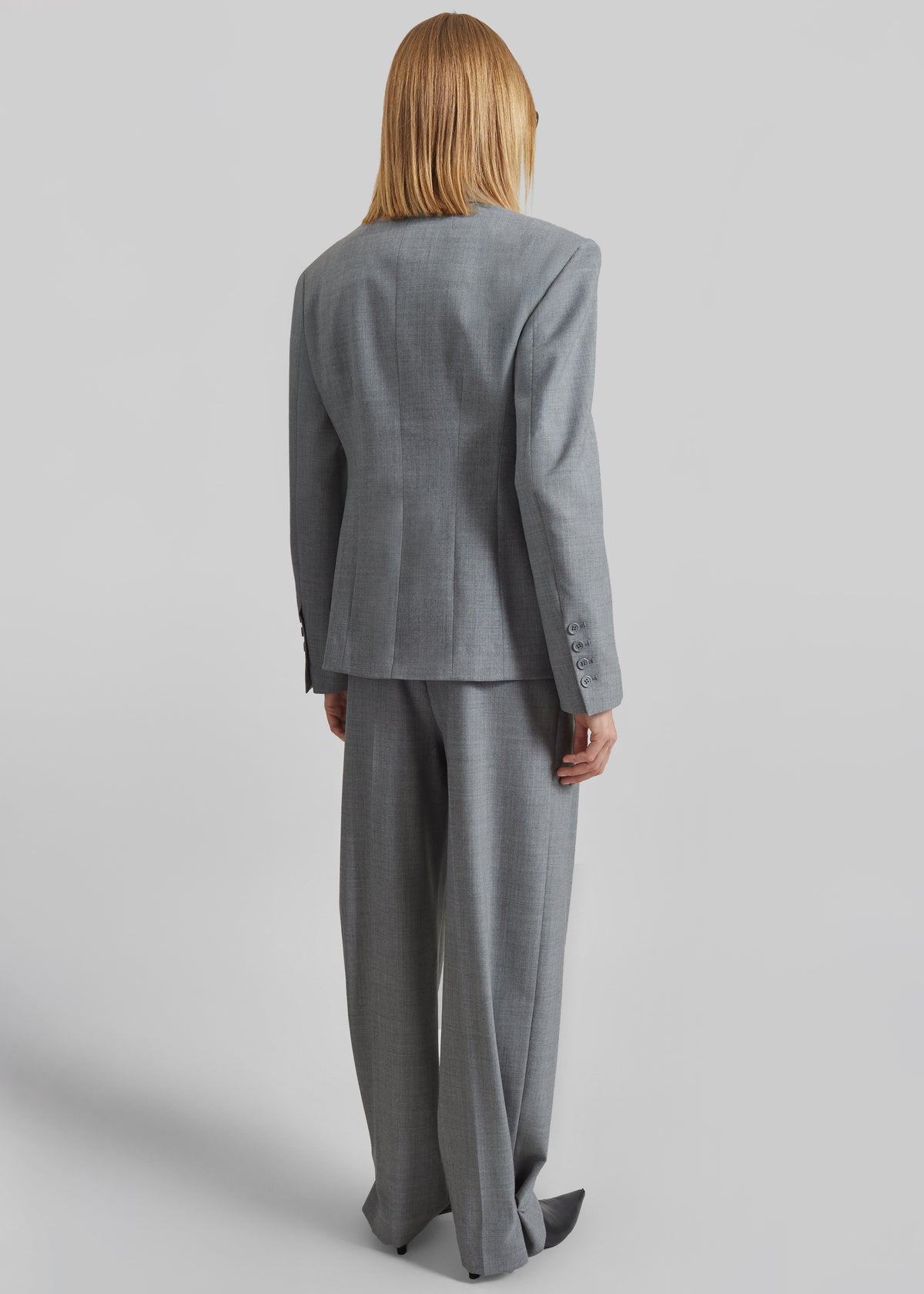 Doyer Cinched Blazer - Light Grey - 6