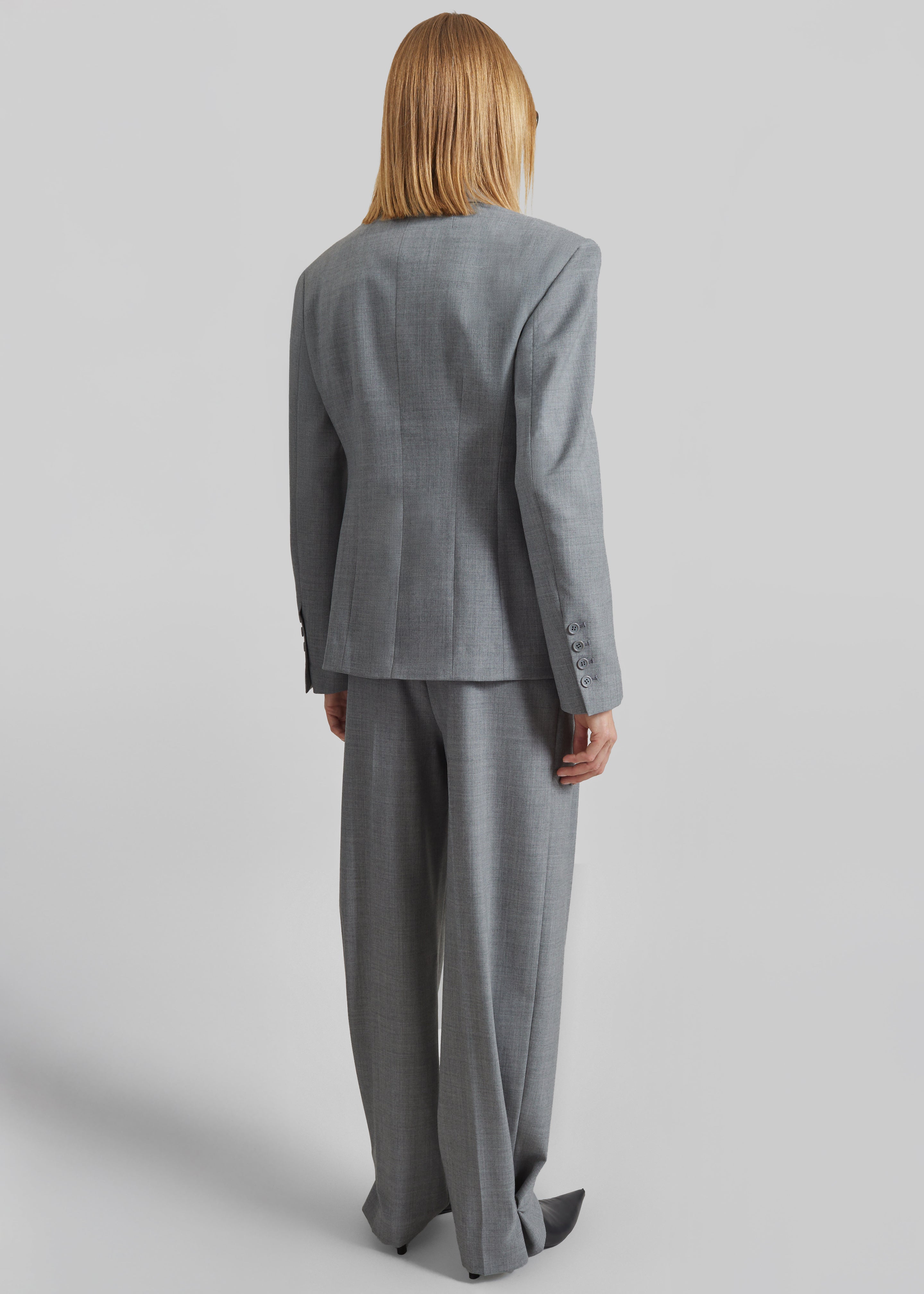 Doyer Cinched Blazer - Light Grey - 6