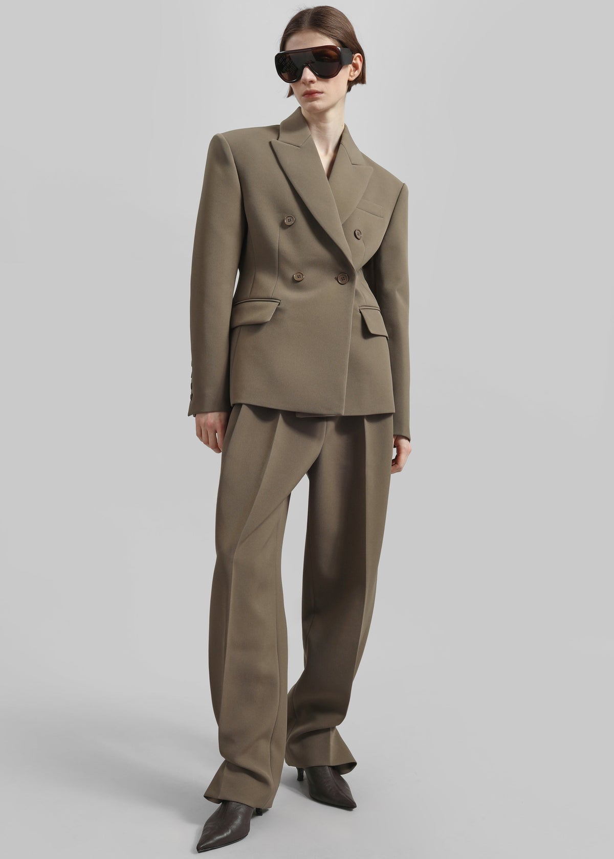 Doyer Cinched Blazer - Moss Green - 2