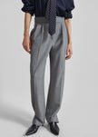 Doyer Pleated Trousers - Light Grey
