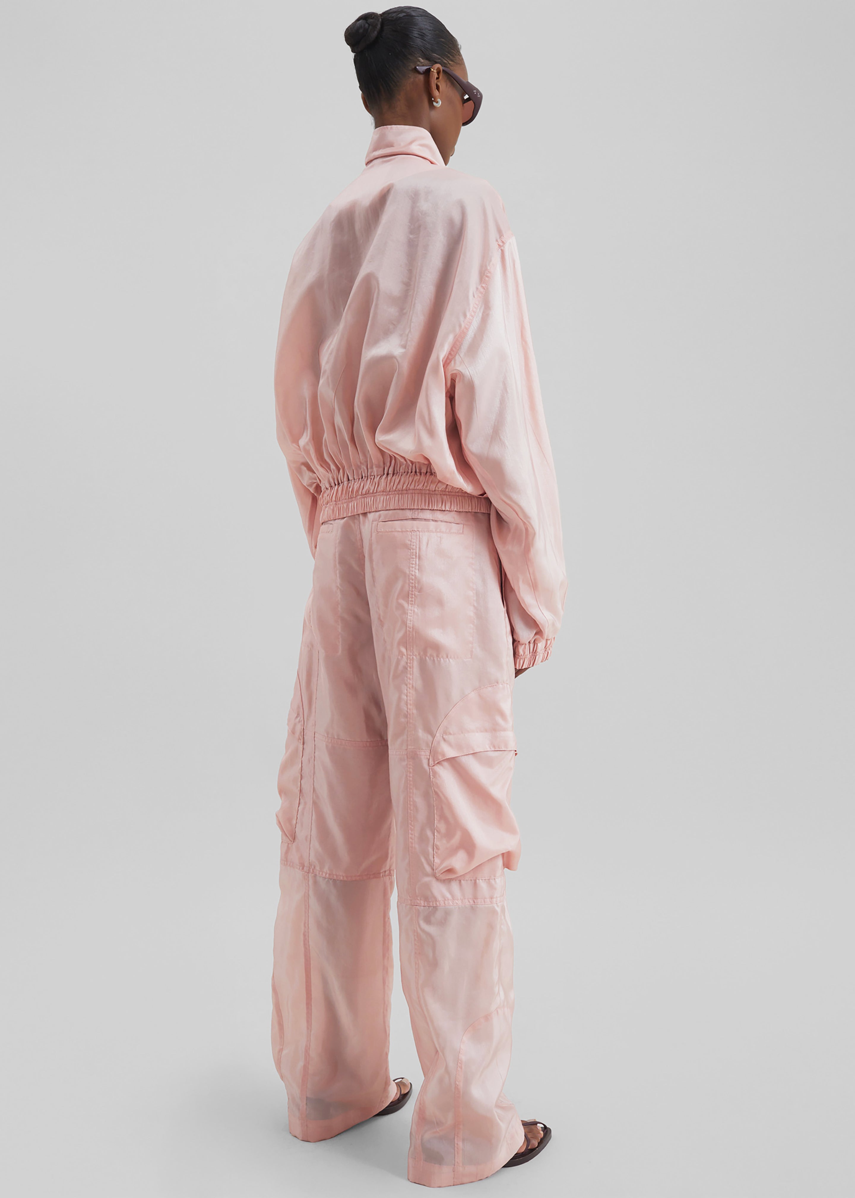 Drea Sheer Bomber Jacket - Faded Pink - 9