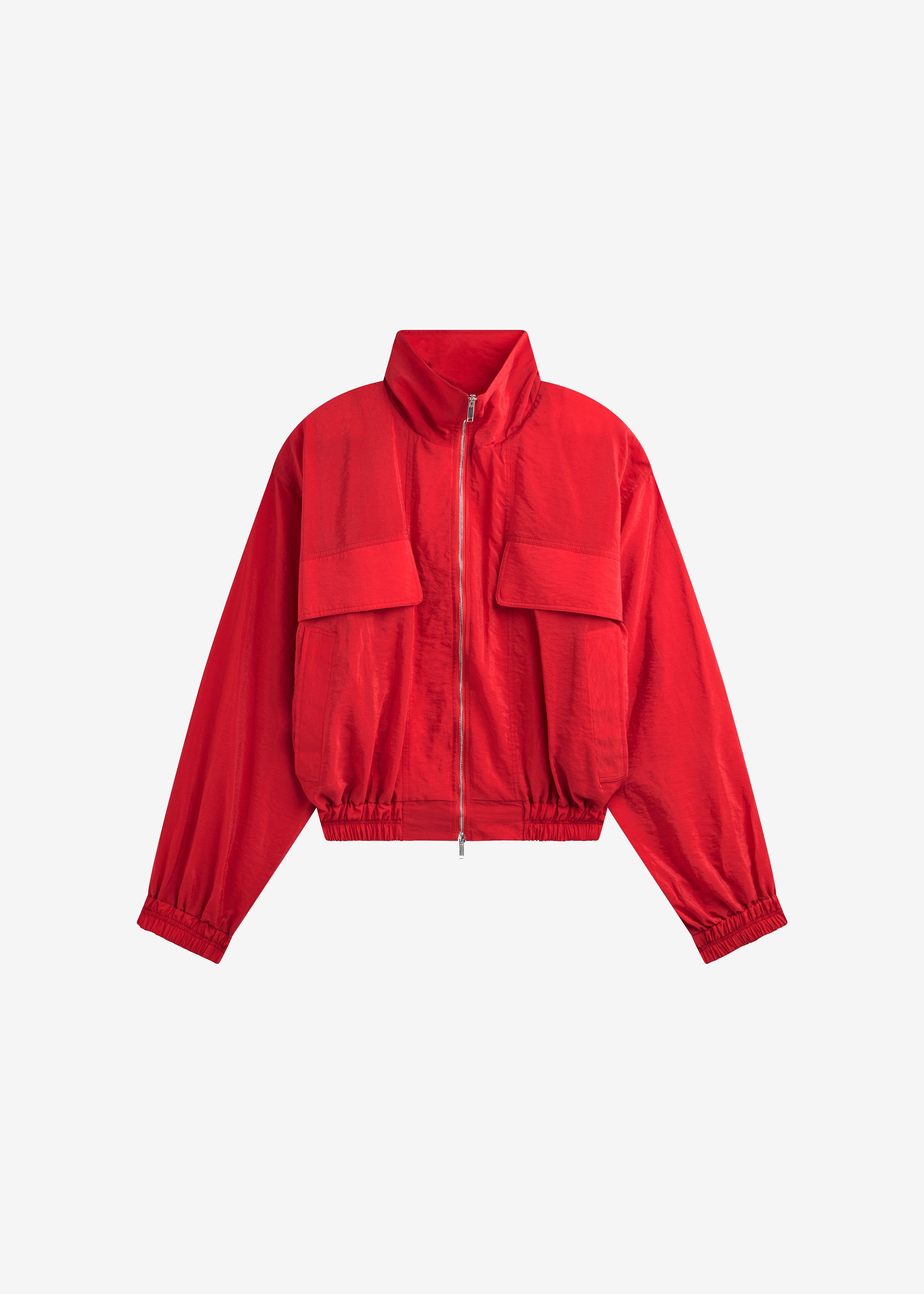 Drea Sheer Bomber Jacket - Red - 9
